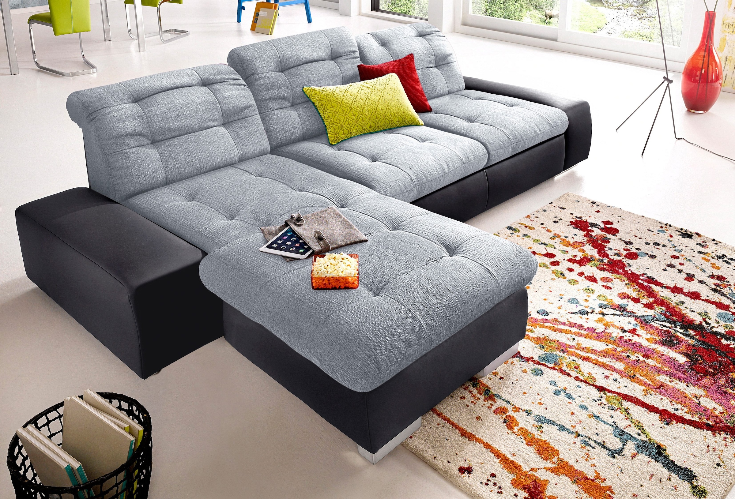 sit&more Ecksofa »Palomino L-Form« wahlweise XL oder XXL und mit Bettfunktion