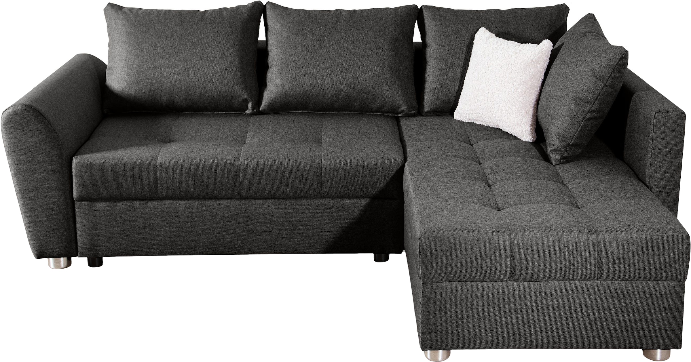 COLLECTION AB Ecksofa »Jana L-Form« inkl. Bettfunktion,Bettkasten und Bonnelfederkern