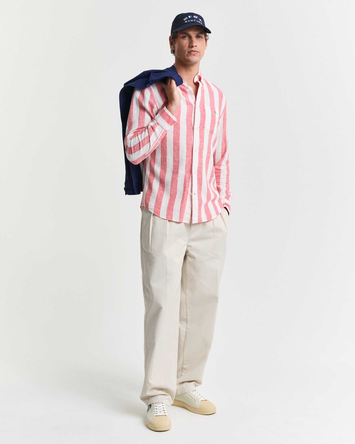 Gant Langarmhemd »REG COTTON LINEN BOLD STRIPE SHIRT«