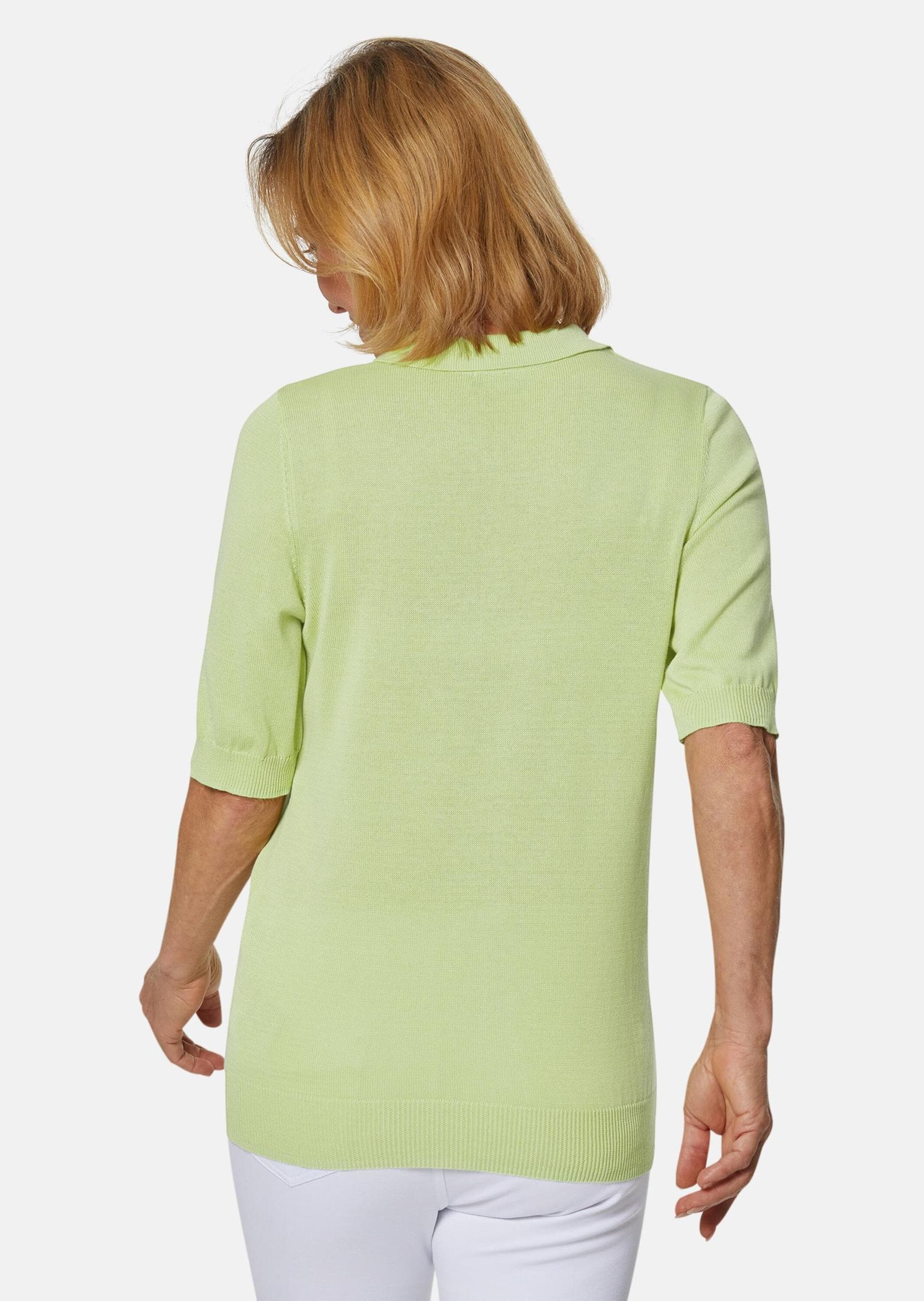 GOLDNER Kurzarmpullover »Polopullover Kurzarm Strickpullover mit adrettem Kragen«