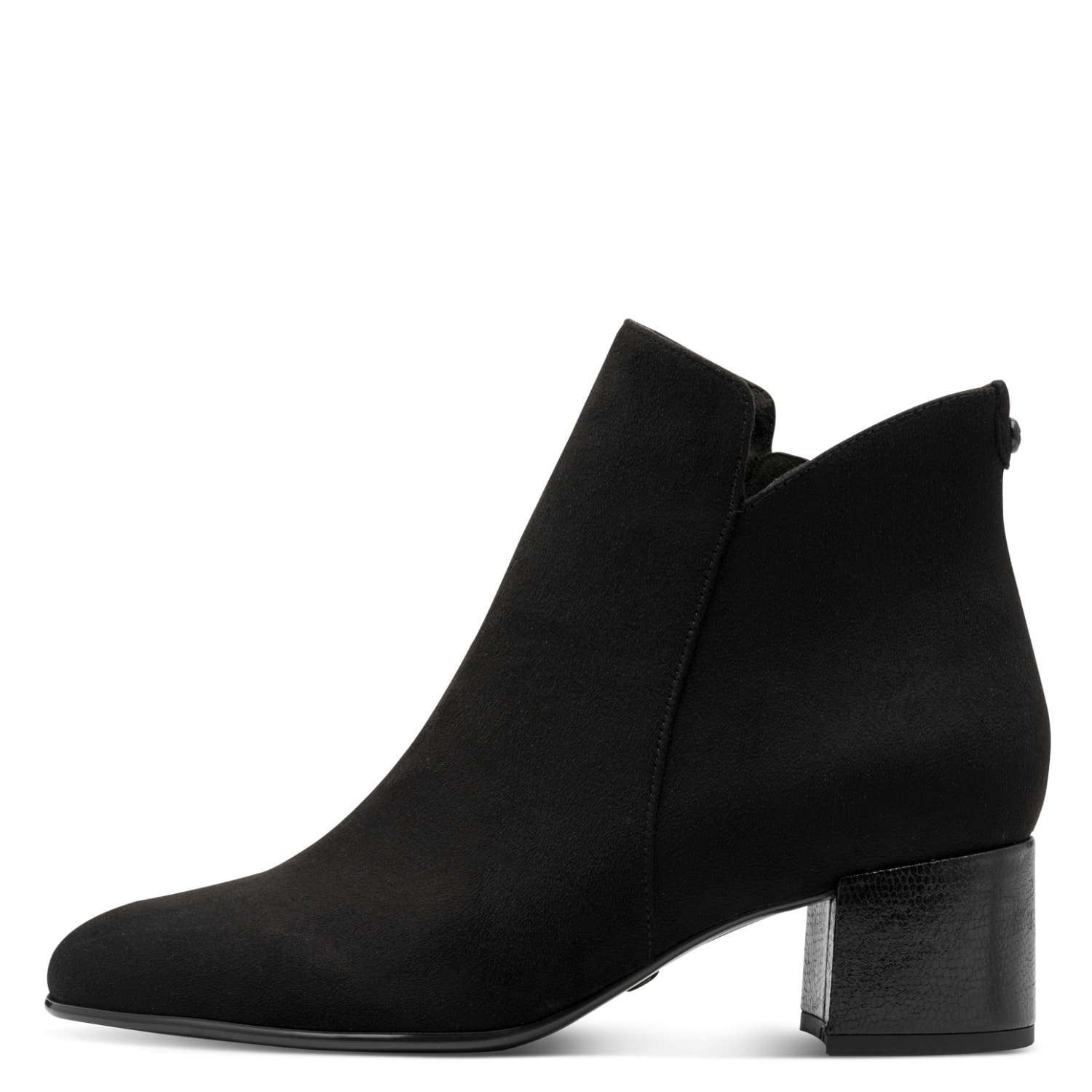 Tamaris Stiefelette  , Blockabsatz, Basicstiefelette in veganer Verarbeitung, schmale Form