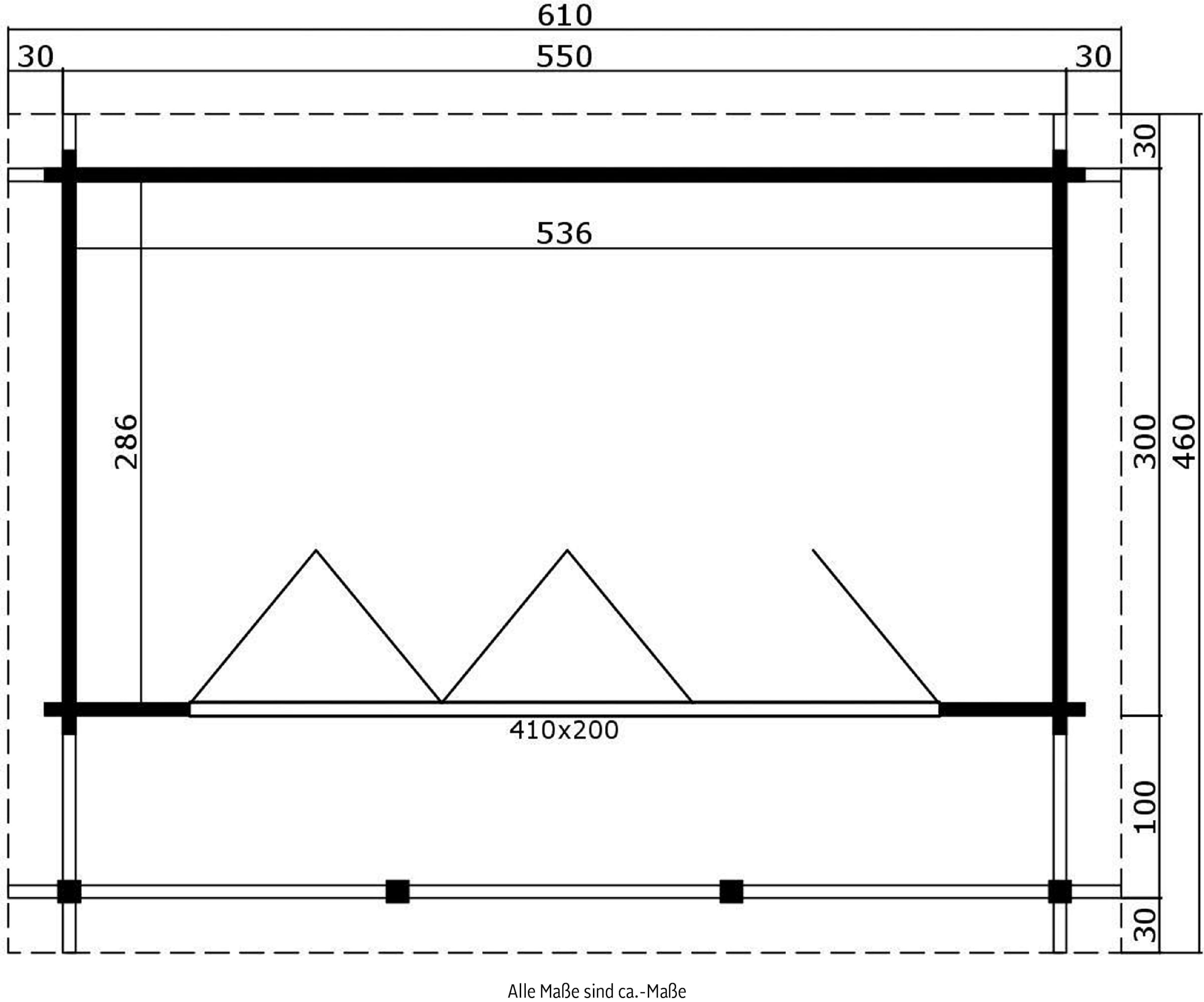 LASITA MAJA Gartenhaus »LIVERPOOL«, (Set, inkl. Fussbodenbretter zum verlegen)