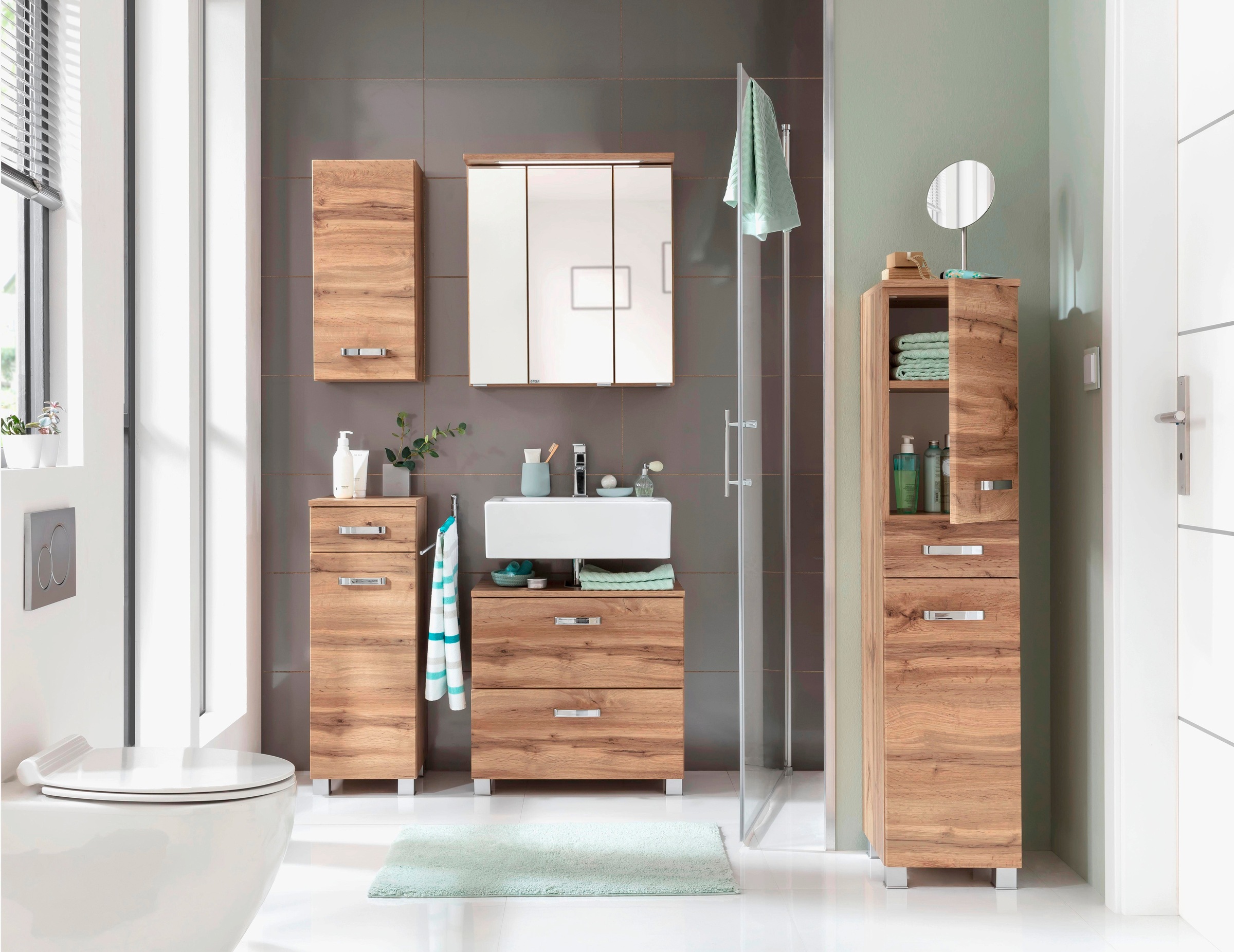 welltime Waschbeckenunterschrank »Ravenna«, Breite 60 cm, mit Soft-Close-Funktion