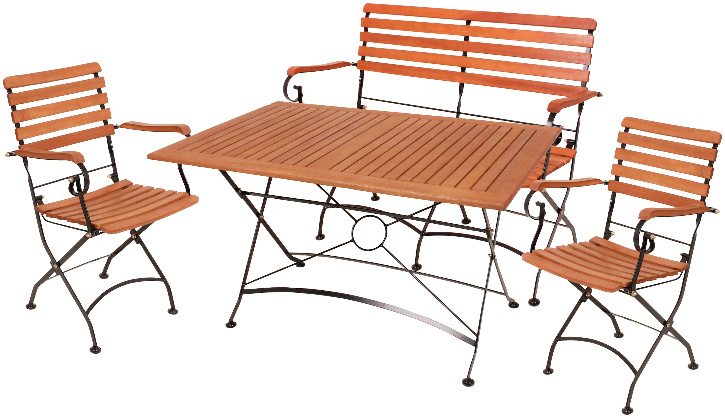 Garden Pleasure Garten-Essgruppe »WIEN«, (4 tlg.), mit praktischer Klappfunktion