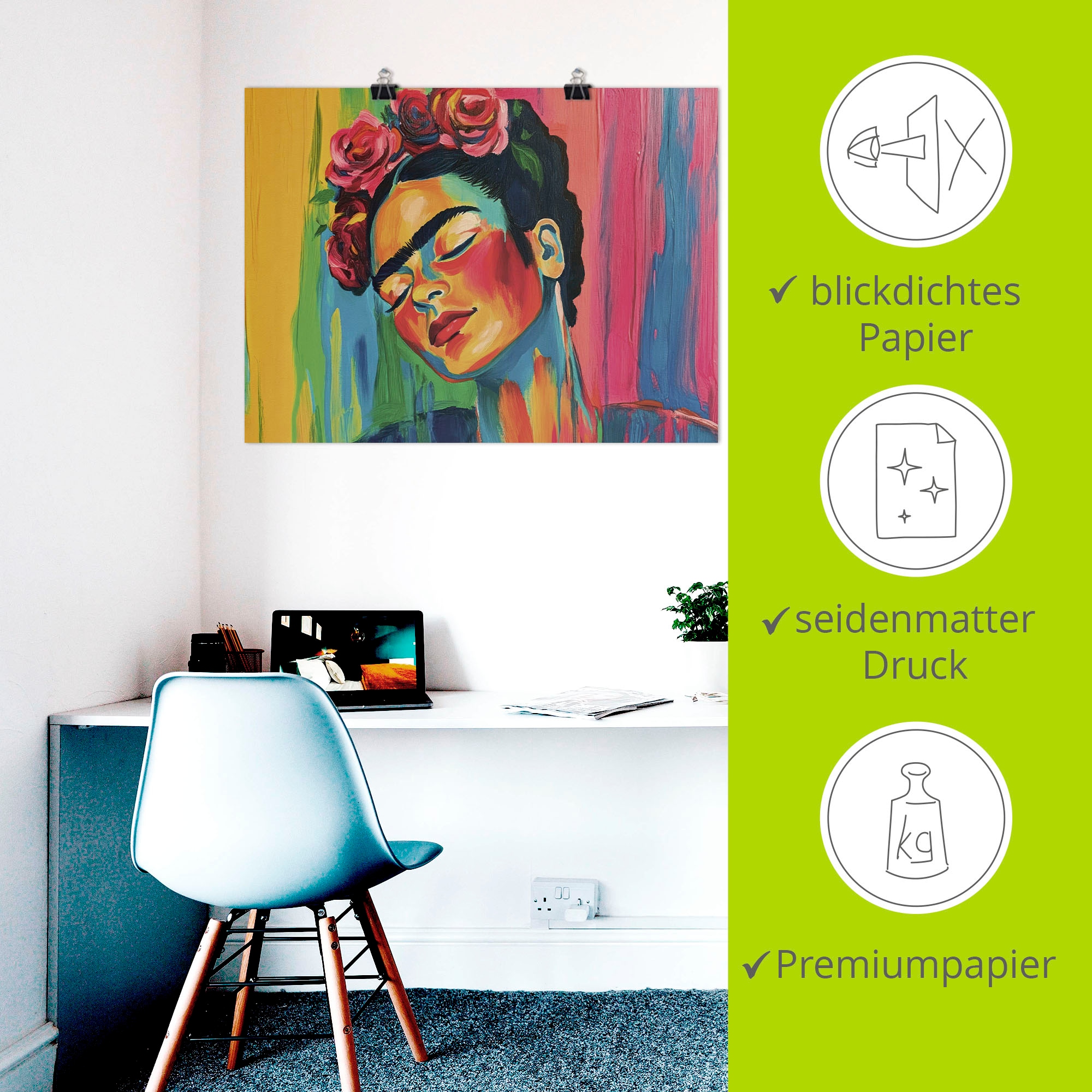 Artland Wandbild »Garden of Reflection, Buntes Mädchen« Bilder von Frauen 1 Stk. tlg. als Alubild, Leinwandbild, Poster, Wandaufkleber in verschied. Größen