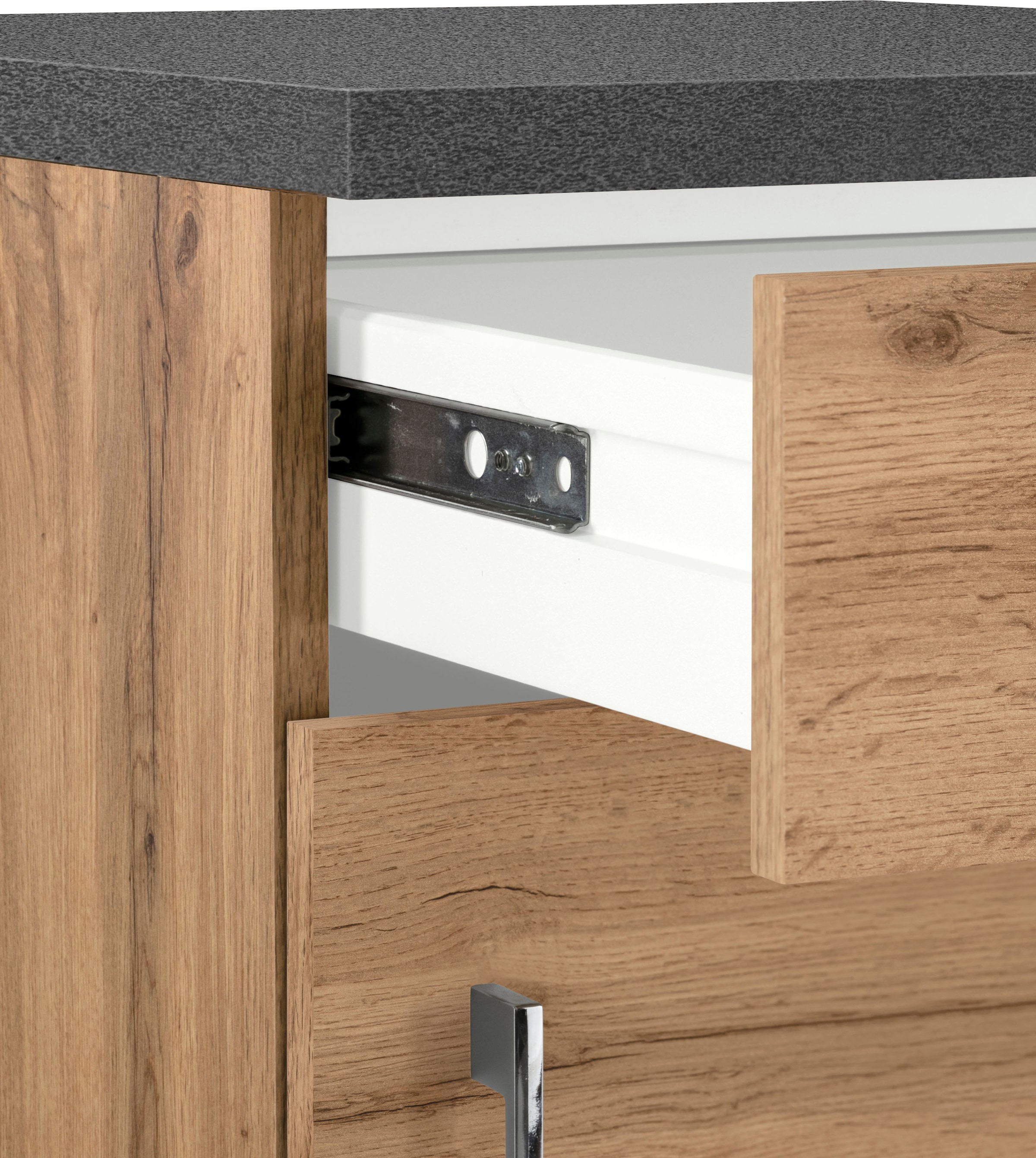 KOCHSTATION Unterschrank »KS-Colmar« 50 cm, mit Metallgriff, für viel Stauraum