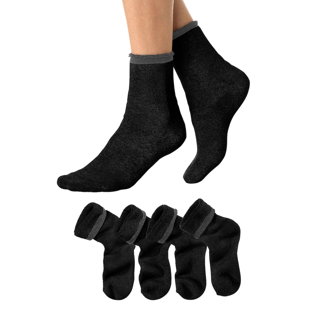 Lavana Kuschelsocken, (Set, 4 Paar)