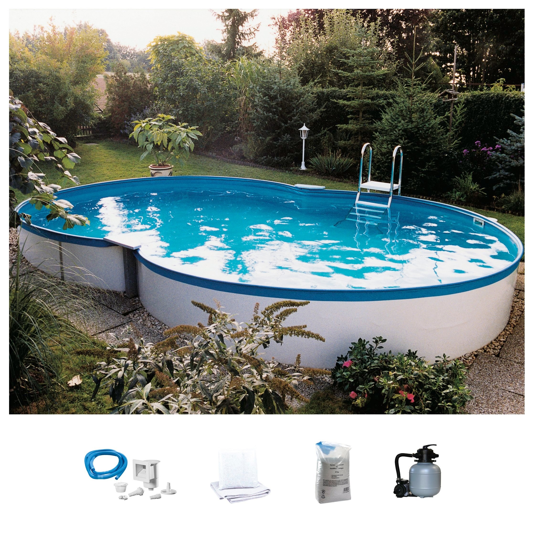BWT MY POOL Achtformpool, (Set, 5 tlg.), BxLxH: 300x470x120 cm