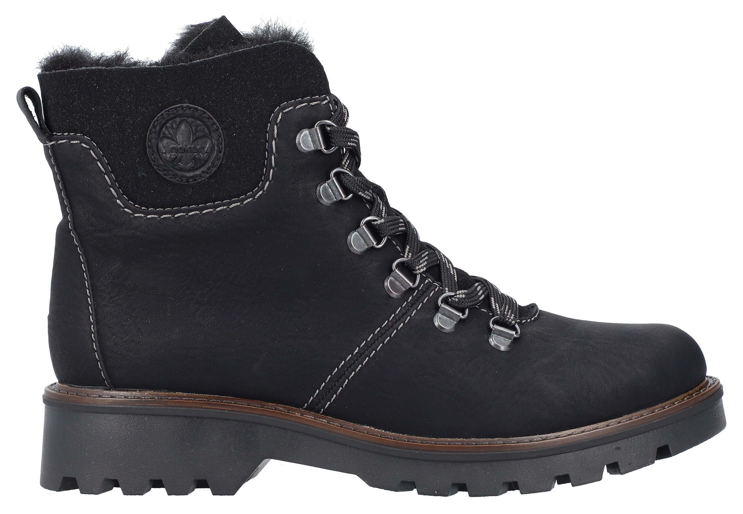 Rieker Winterstiefelette, Schnürboots, Outdoorstiefelette, Bergsteiger-Look, mit Warmfutter