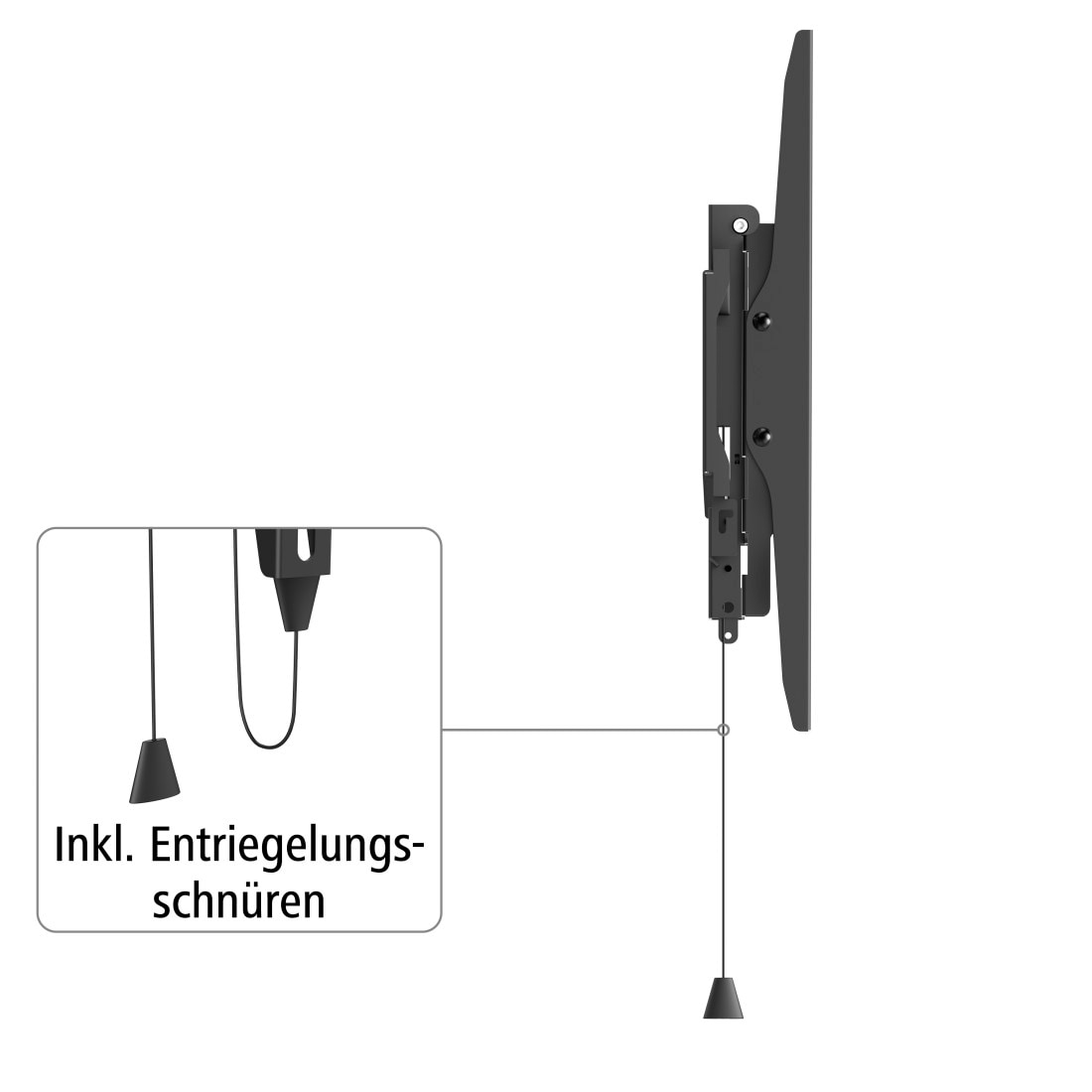 Hama TV-Wandhalterung »bis 50kg,starr,Diebstahlschutz,94-229cm (37"-90"),43",50",55",65",75"«, bis 229 cm Zoll