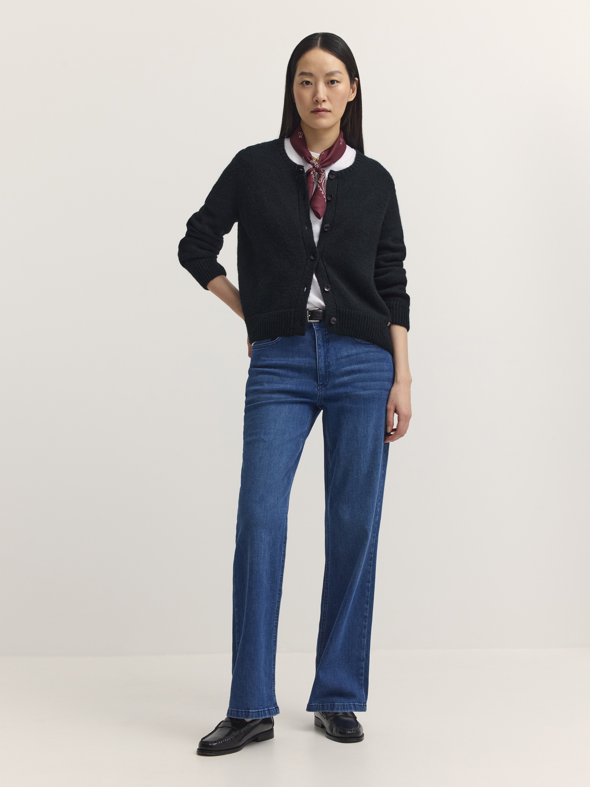 bugatti Cardigan »Regular Fit« Regular Fit Alpaka-Mix Rundhals