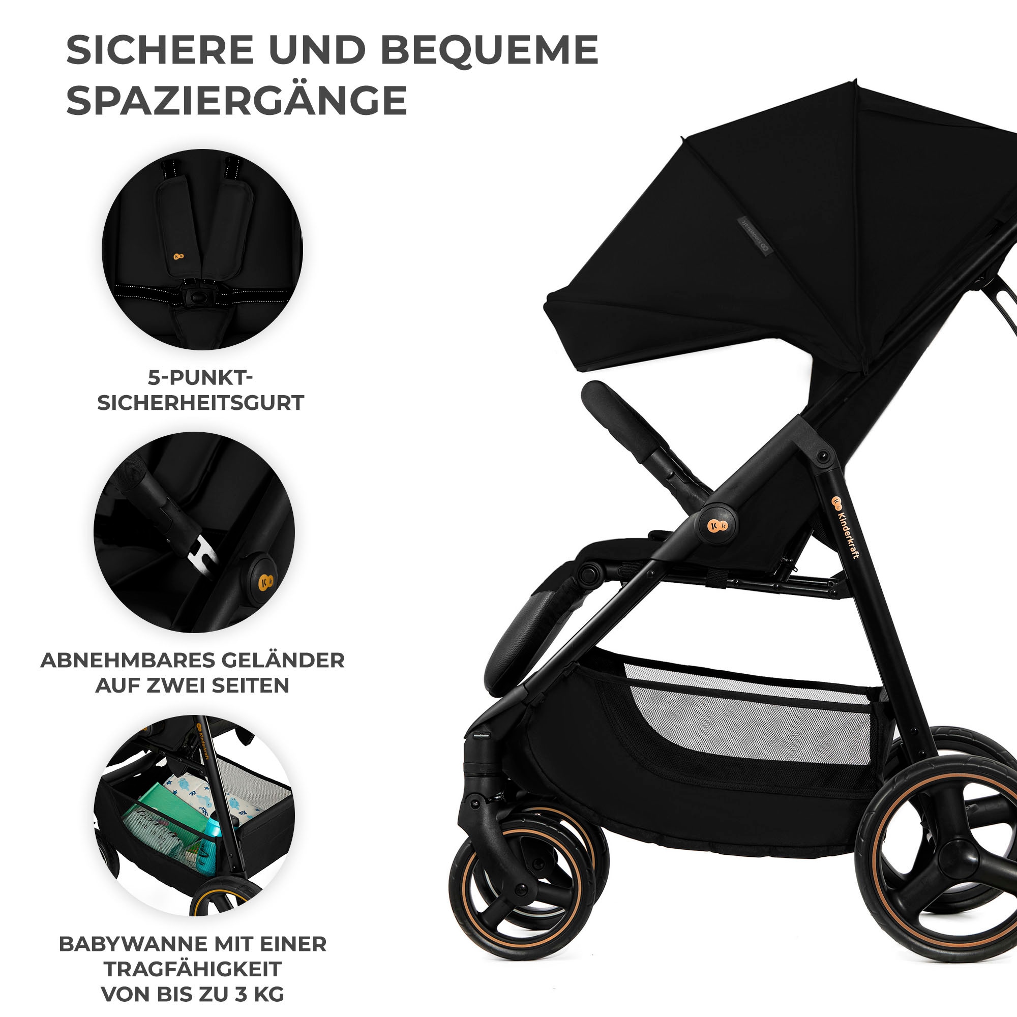 Kinderkraft Kinder-Buggy »TRIG 3«, 22 kg
