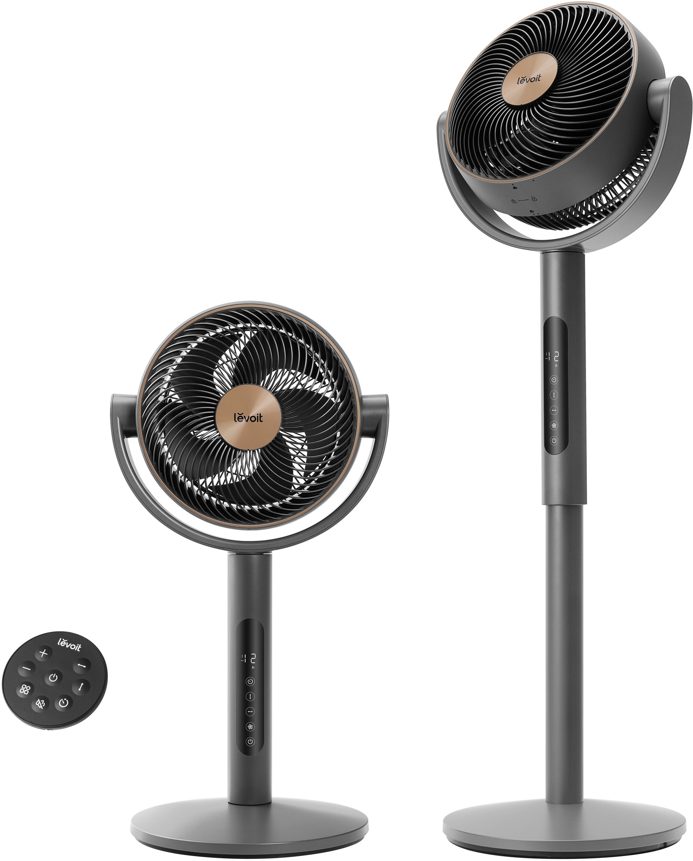 Levoit Standventilator »Pedestal Air Circulator Fan« Fernbedienung, 12 Lüftergeschwindigkeiten, höhenverstellbar