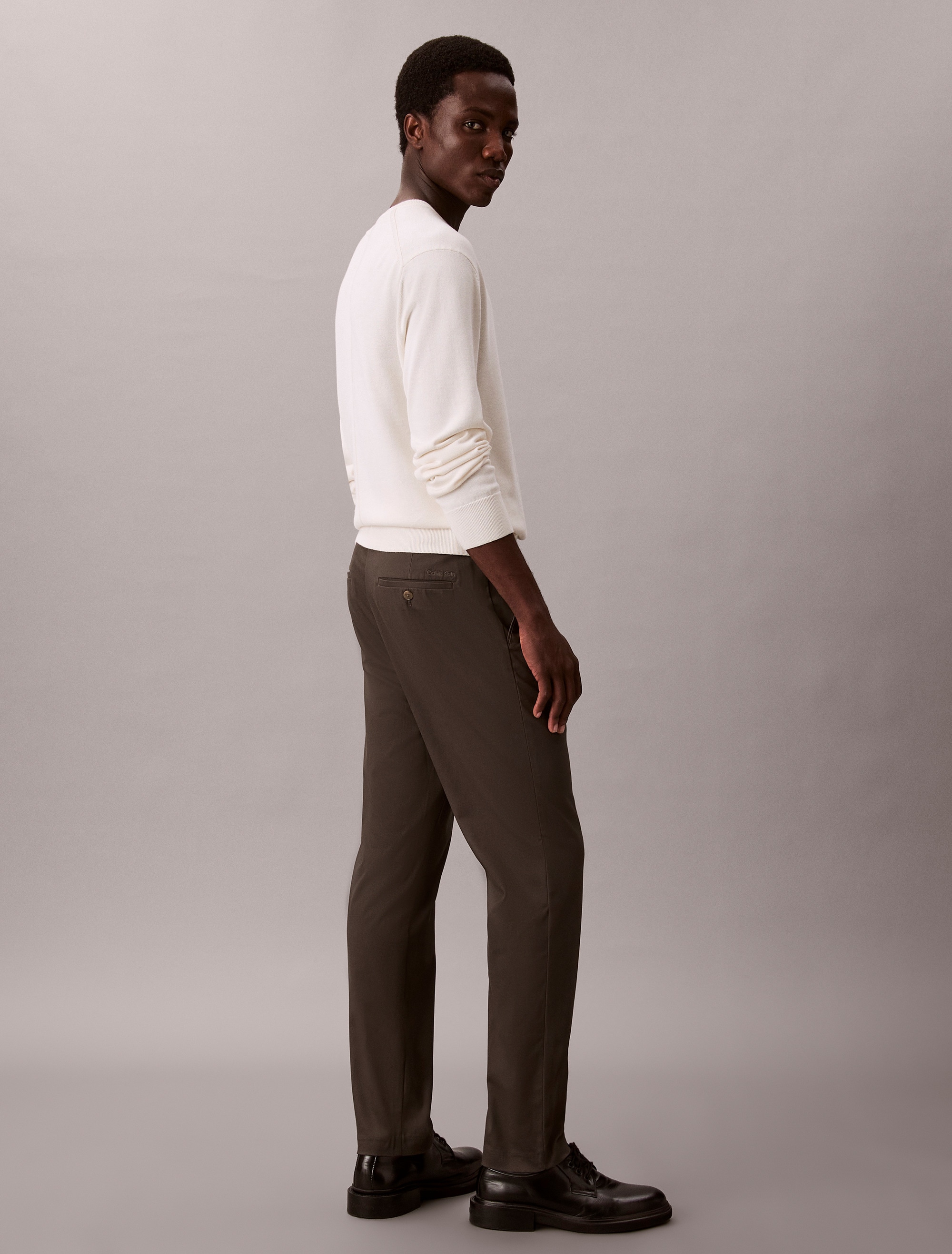 Calvin Klein Stoffhose »SLIM TAPERED SATEEN CHINO TROUSE«, slim fit