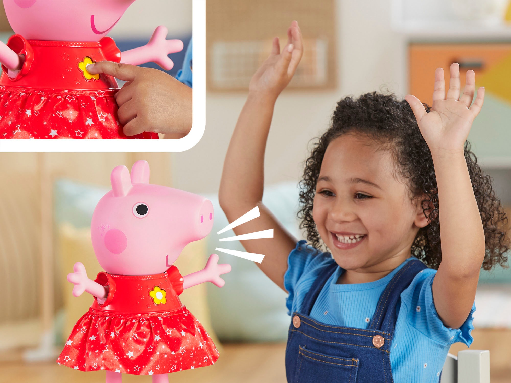 Hasbro Stehpuppe »Peppa Pig, Peppas Matschepfützen-Party«, mit Funktionen