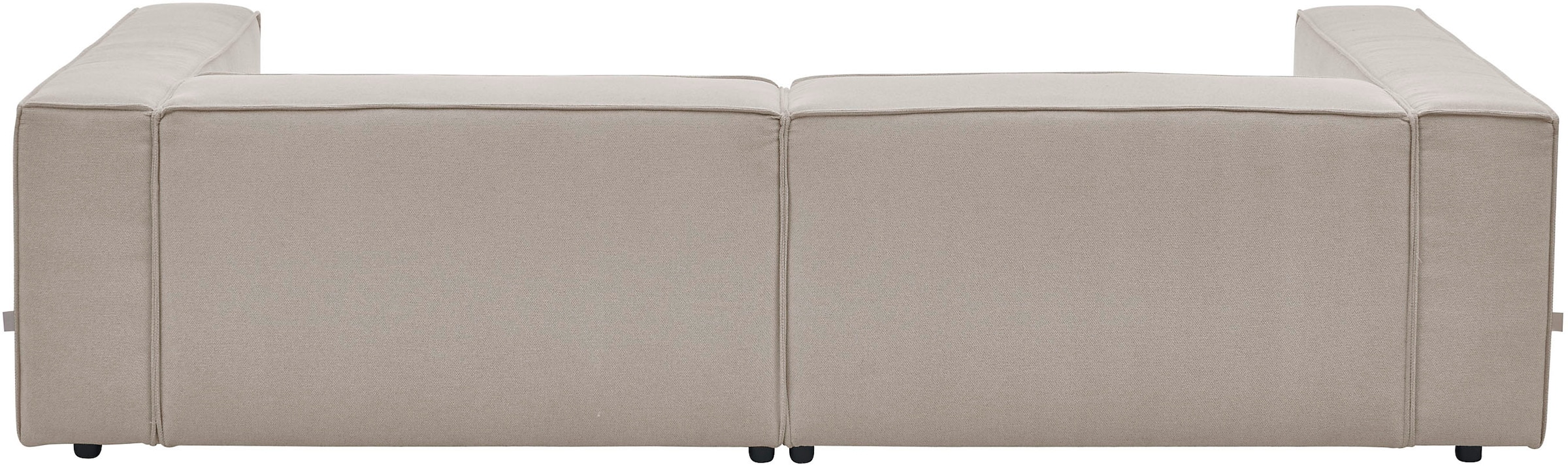 LeGer Home by Lena Gercke 3-Sitzer »PIARA, Couch mit Kedernaht, Sofa in Cord oder Leinenoptik«, schwarze Füße, bequemer Sitzkomfort