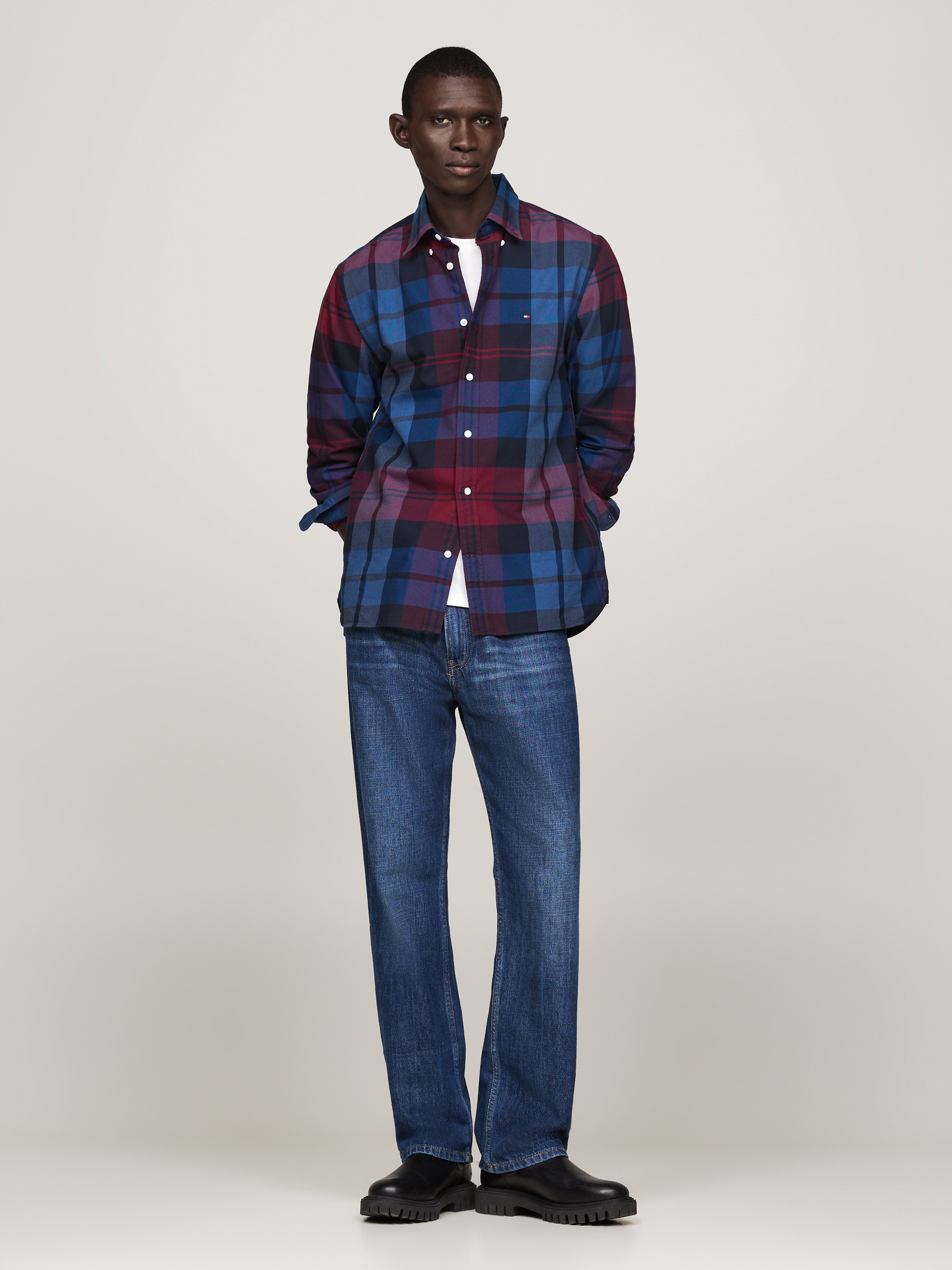 Tommy Hilfiger Langarmhemd »OXFORD BLACKWATCH CHK RF SHIRT«