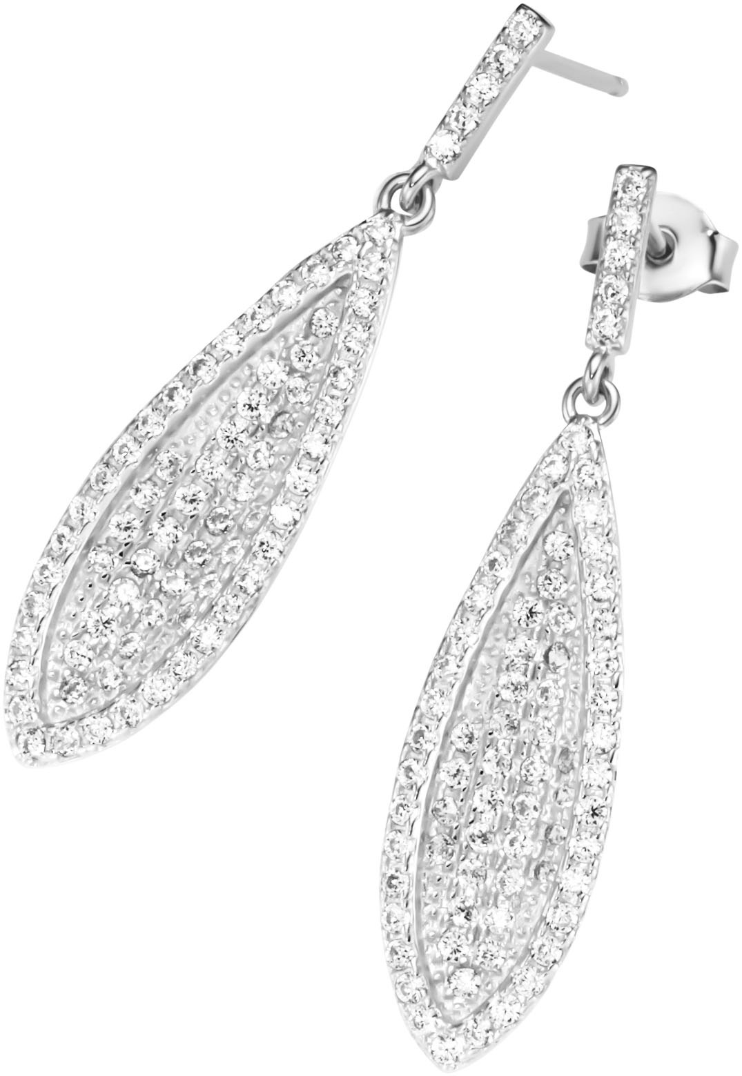 Firetti Paar Ohrstecker »Schmuck Geschenk Silber 925 Ohrschmuck Ohrringe Tropfen«, mit Zirkonia (synth.)