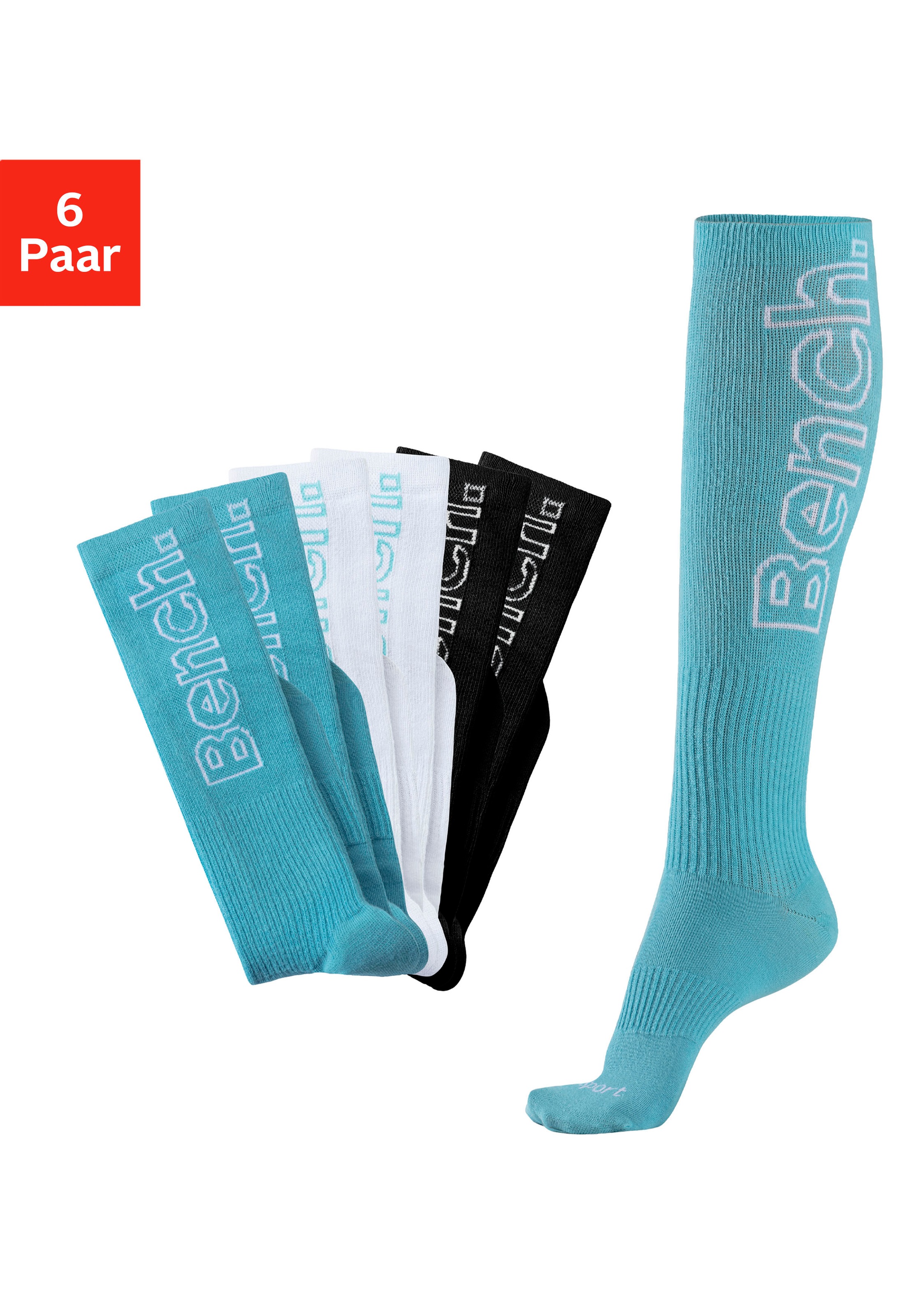 Bench. Kniestrümpfe Packung in bunt, Größe 39-42