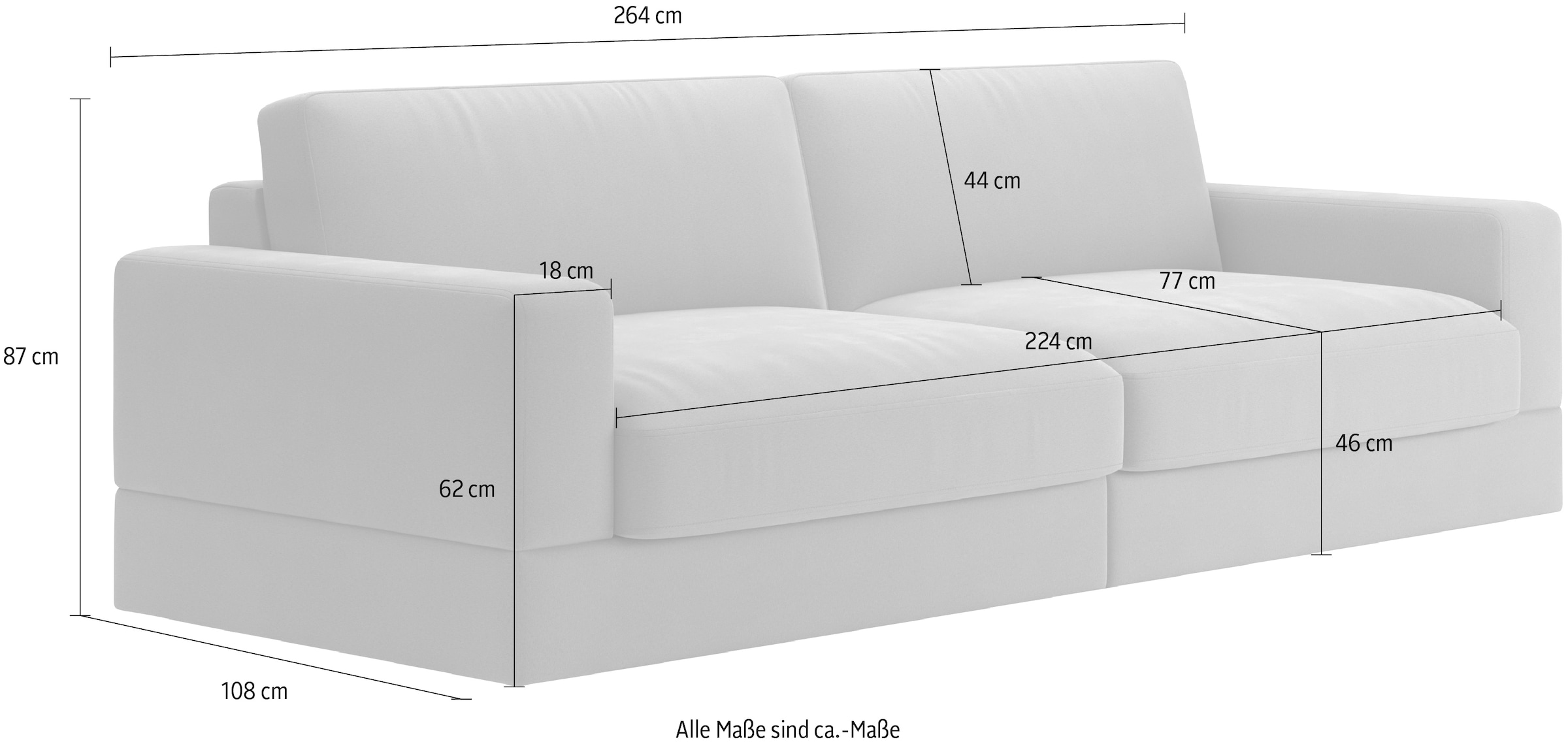RAUM.ID Big-Sofa »Innovid«, Modernes Modul-Polsterprogramm