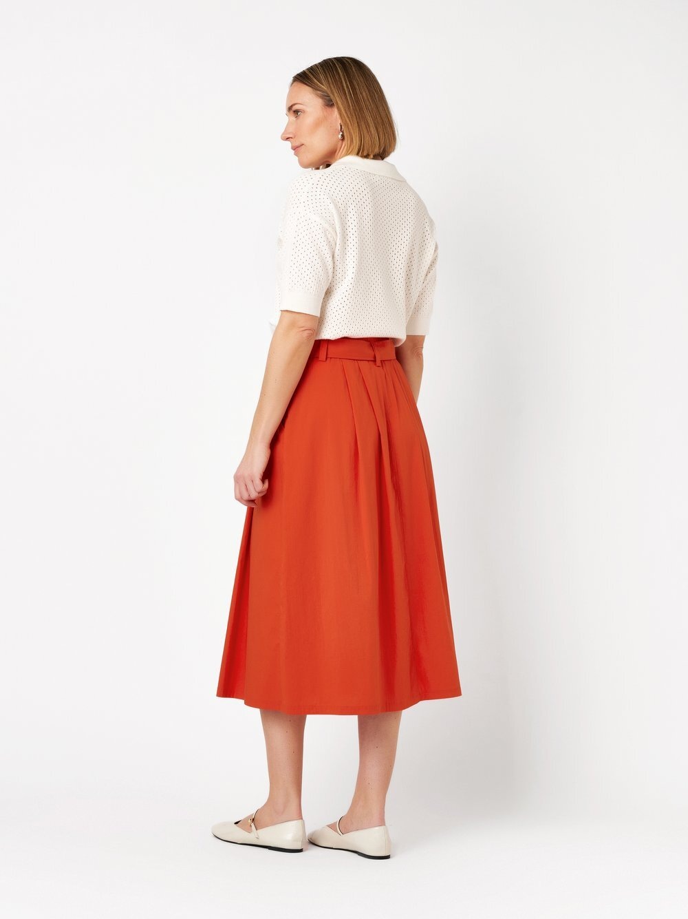 TONI Sommerrock »Midi Skirt« mit Bundfalten und Gürtel