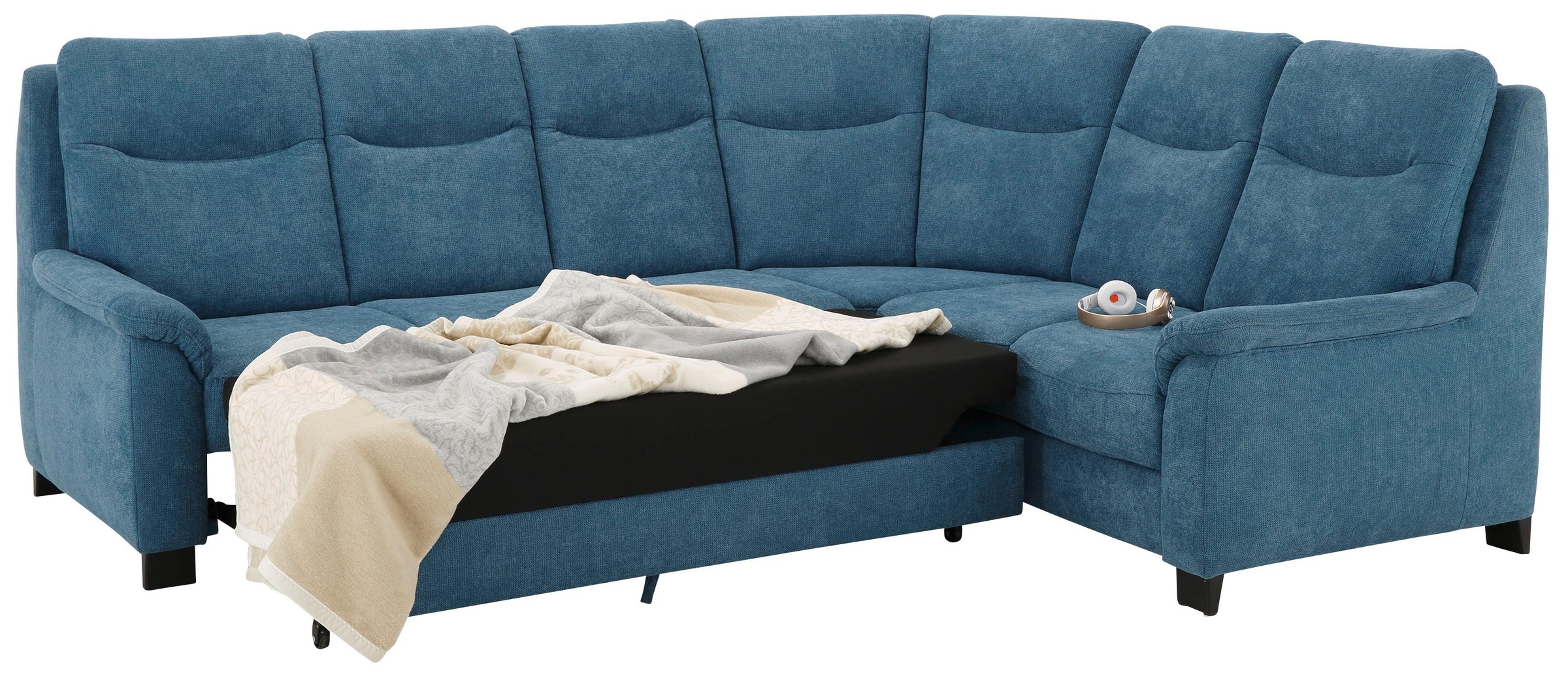 Home affaire Ecksofa »Boccaccio L-Form«, mit Federkern, incl. Kopfteilverstellung, wahlweise Bettfunktion