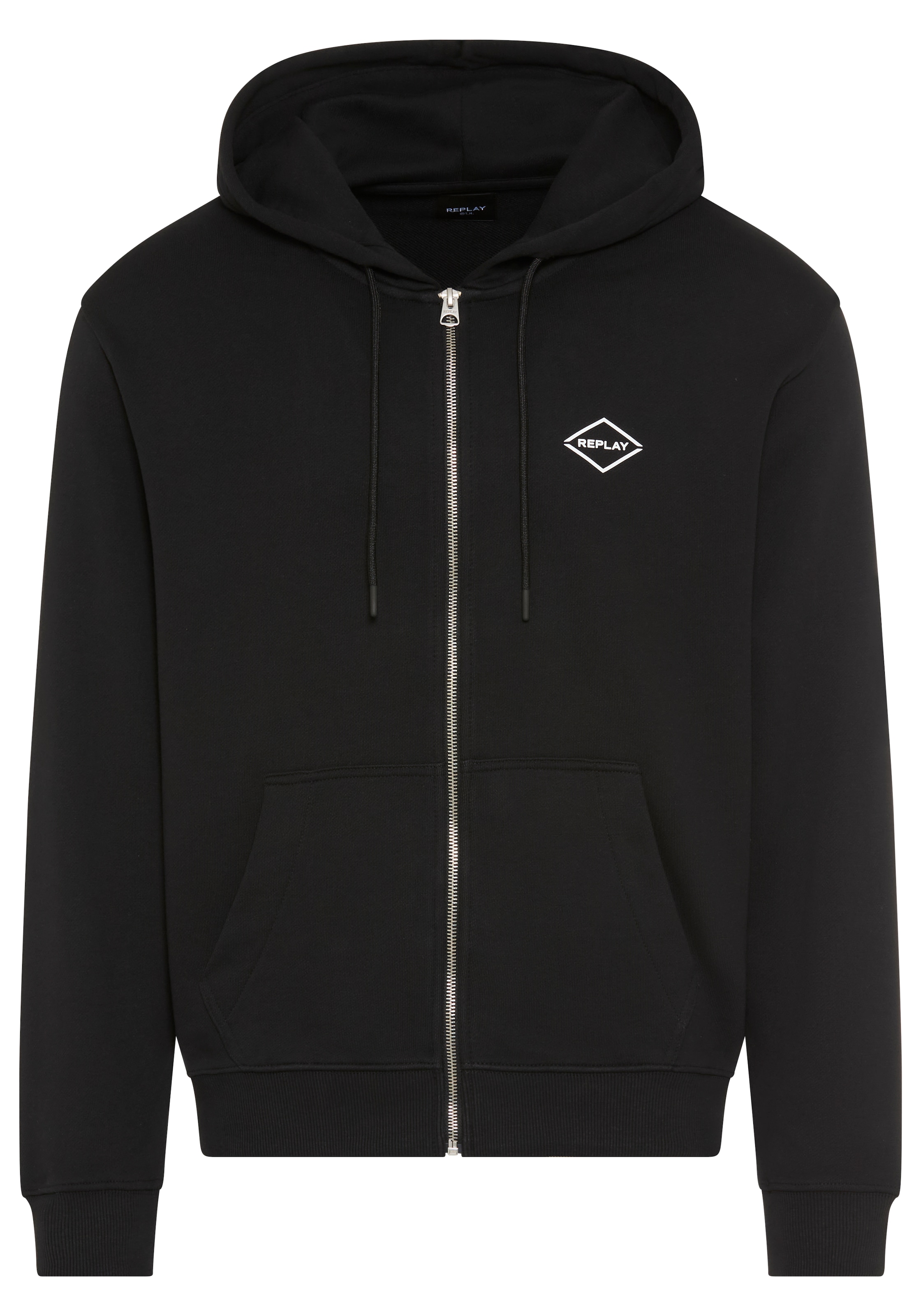 Replay Kapuzensweatjacke aus Baumwolle, Regular Fit