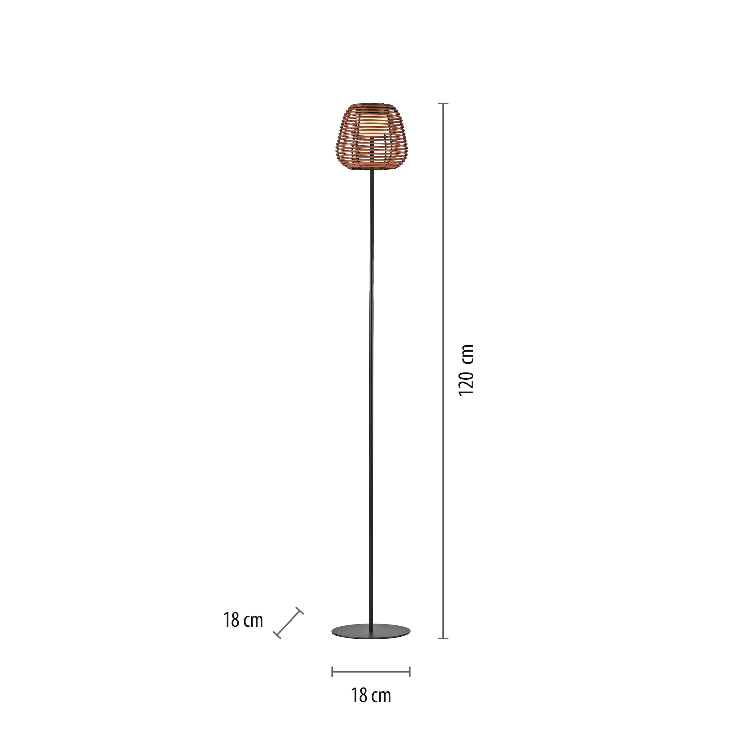 JUST LIGHT Stehlampe »ASKIA«, 1 flammig, Leuchtmittel LED-Modul | LED fest integriert, Akkuleuchte