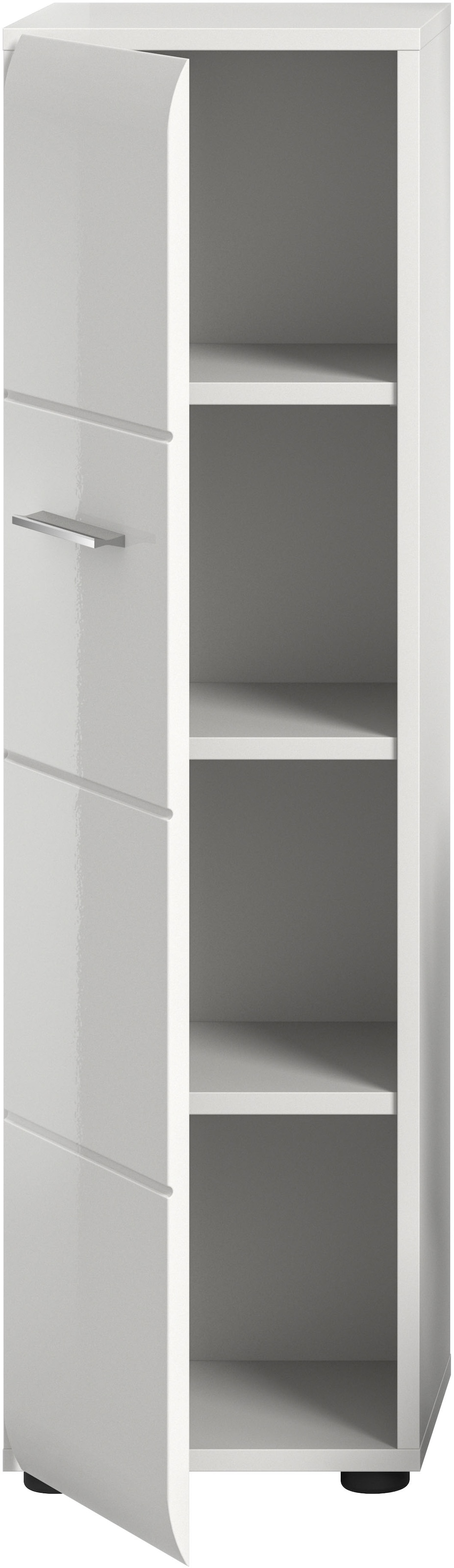 INOSIGN Stauraumschrank 1 Stk. tlg. Florenz, Stauraumschrank, Weiß Hochglanz, 30 cm breit, 4 Fächer