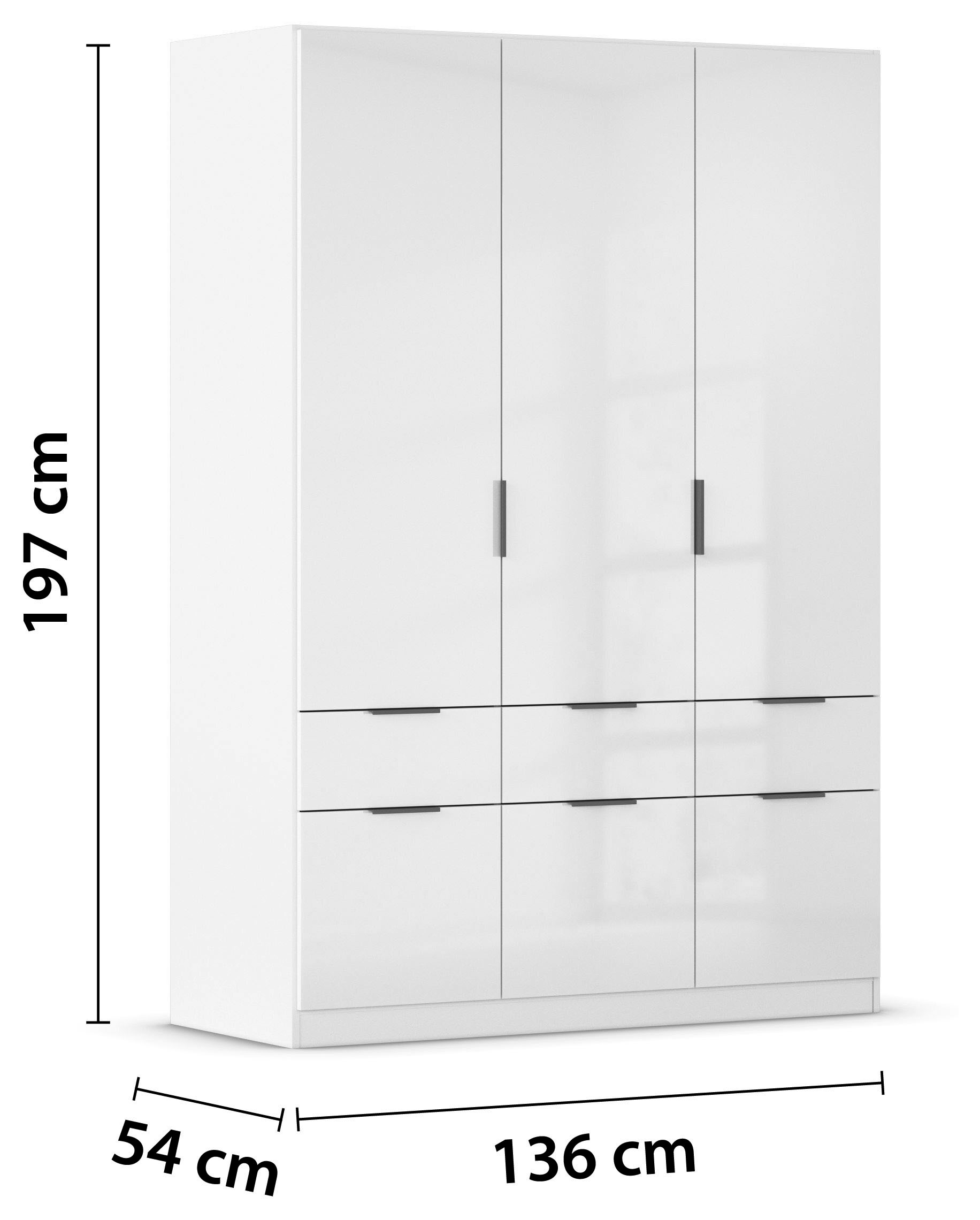 rauch Drehtürenschrank »Kleiderschrank Schrank Garderobe Schlafzimmerschrank CELLE«, in 4 Breiten und 2 Höhen, optional mit Schubkästen MADE IN GERMANY