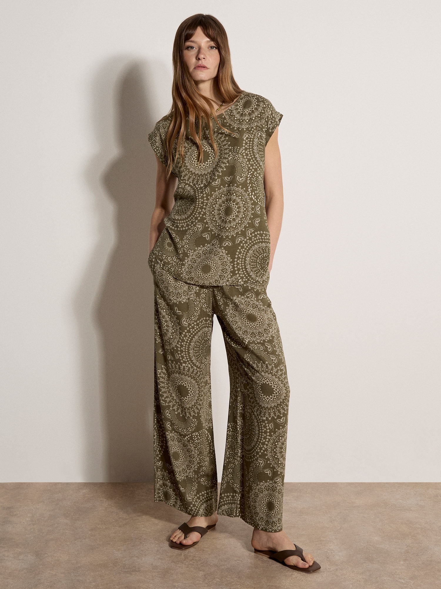 Apricot Druckbluse »Bluse« mit Webmuster