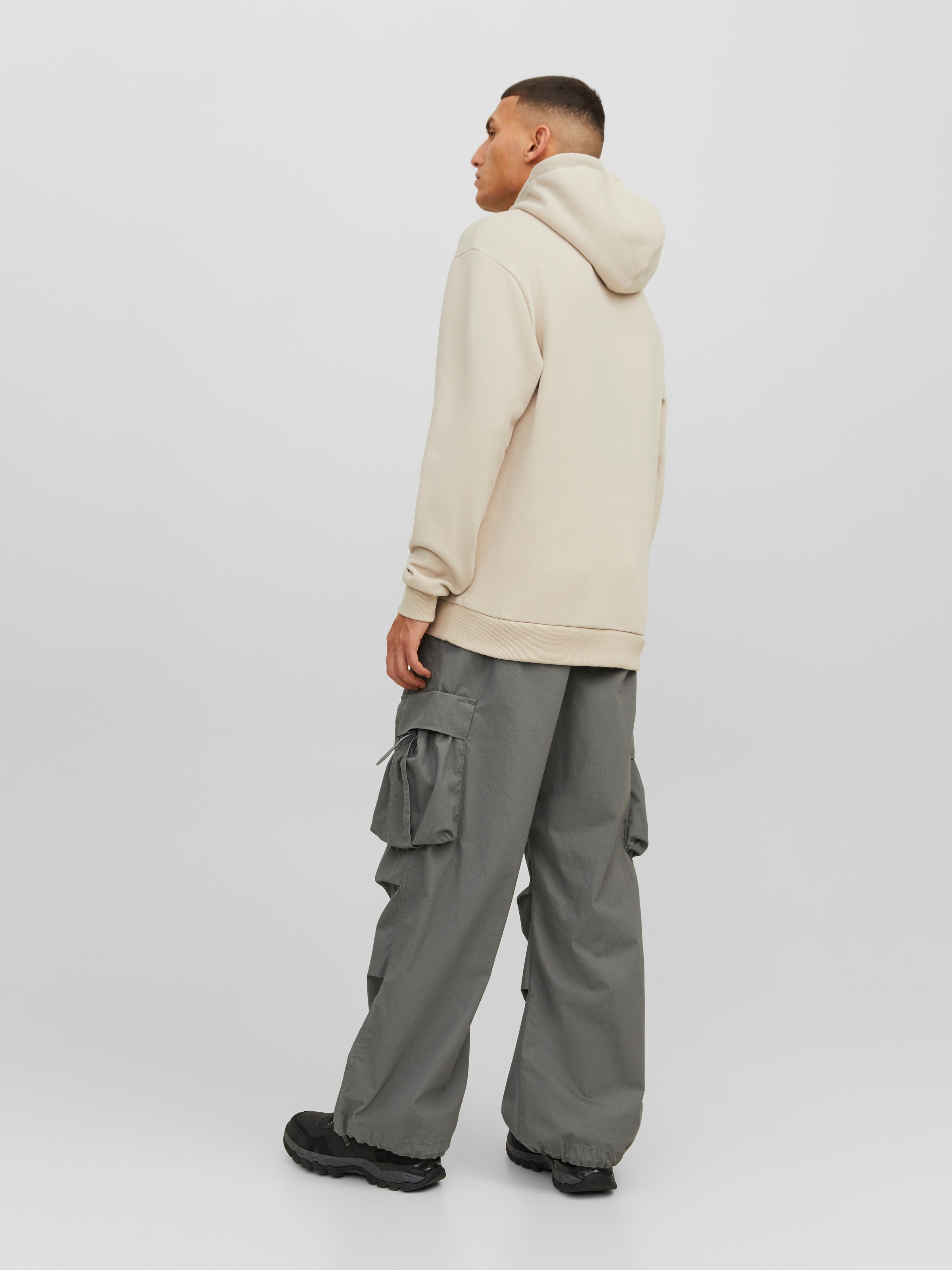 Jack & Jones Kapuzensweatshirt »JJEBRADLEY SWEAT HOOD NOOS«, Materialmix, relaxed fit
