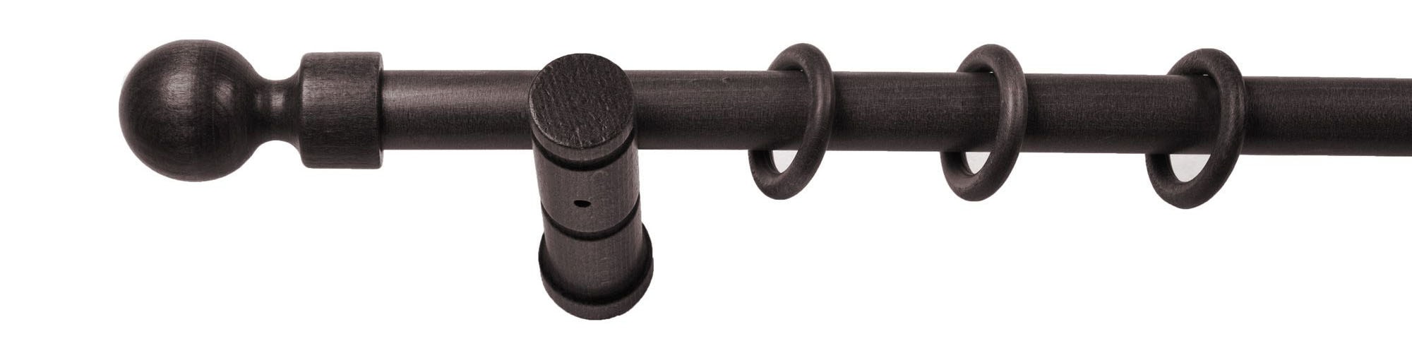 SN DECO GROUP Gardinenstange »Giro« 1 läufig-läufig Fixmaß 28 mm, Holz, verschiedenen Längen und Farben, Komplettset