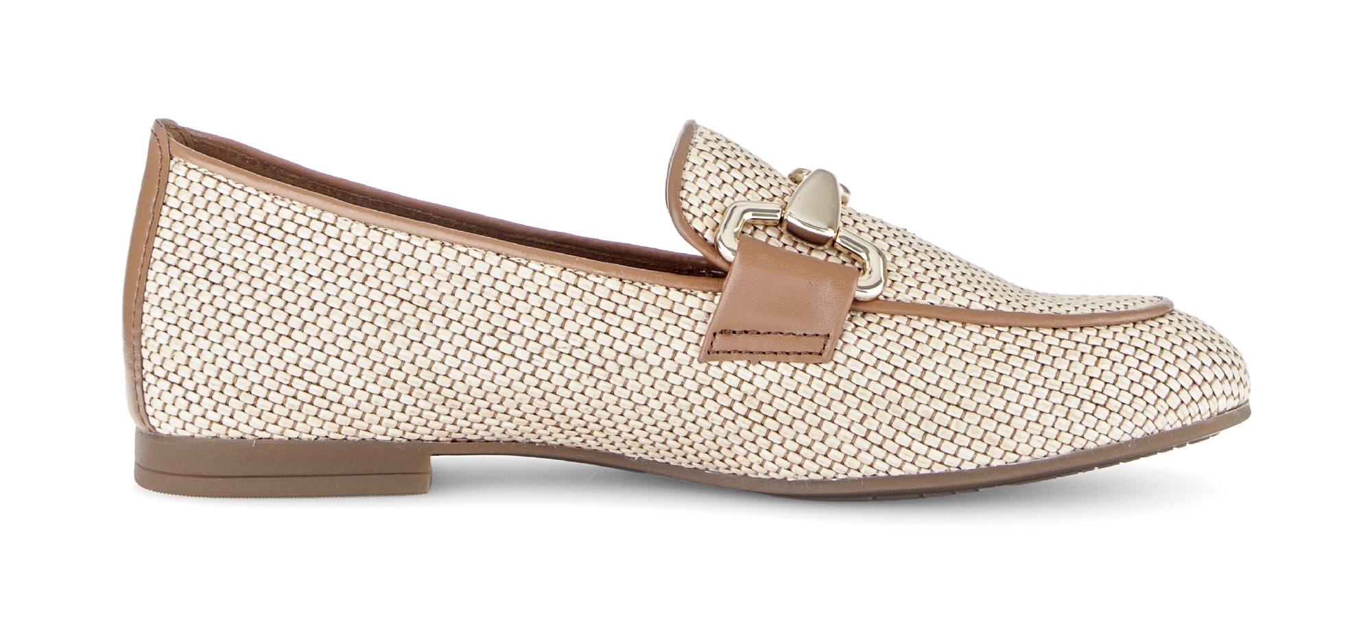 Gabor Slipper  Blockabsatz, Businessschuh, Ballerina mit goldfarbenem Schmuckelement