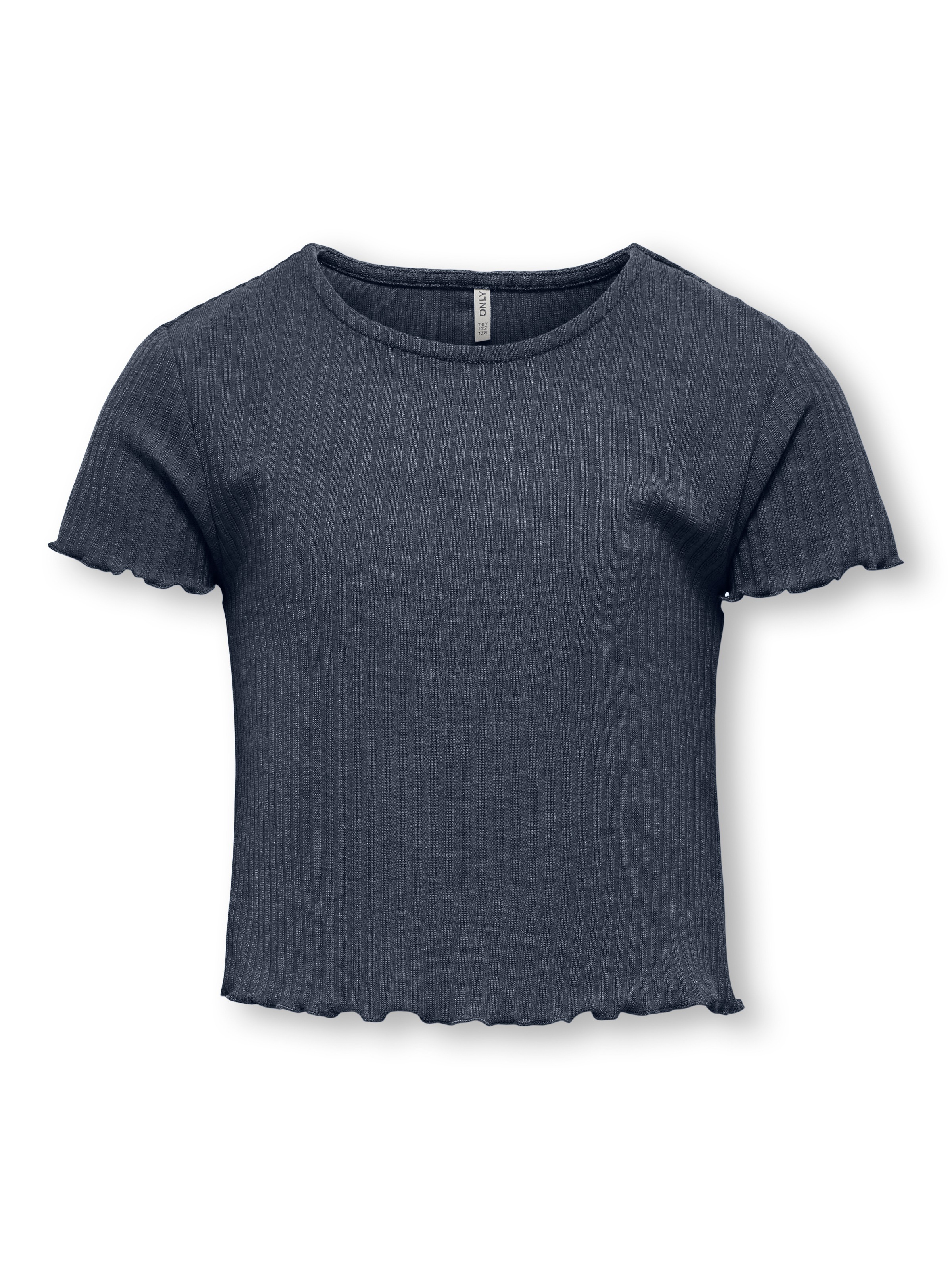 KIDS ONLY T-Shirt »KOGNELLA S/S O-NECK TOP NOOS JRS« mit süßer Wellenkante
