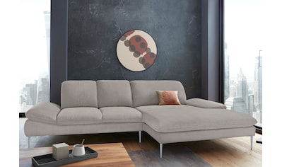 Ecksofa »enjoy&MORE«, mit Sitztiefenverstellung, Füße silber matt, Breite 310 cm