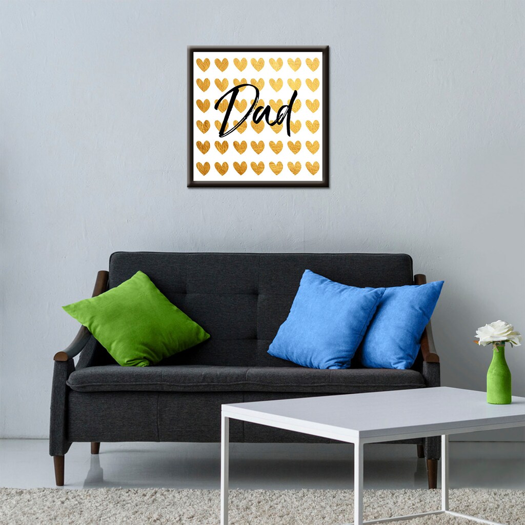 Artland Wandbild »Goldene Herzen für Papa«, Sprüche & Texte, (1 St.)