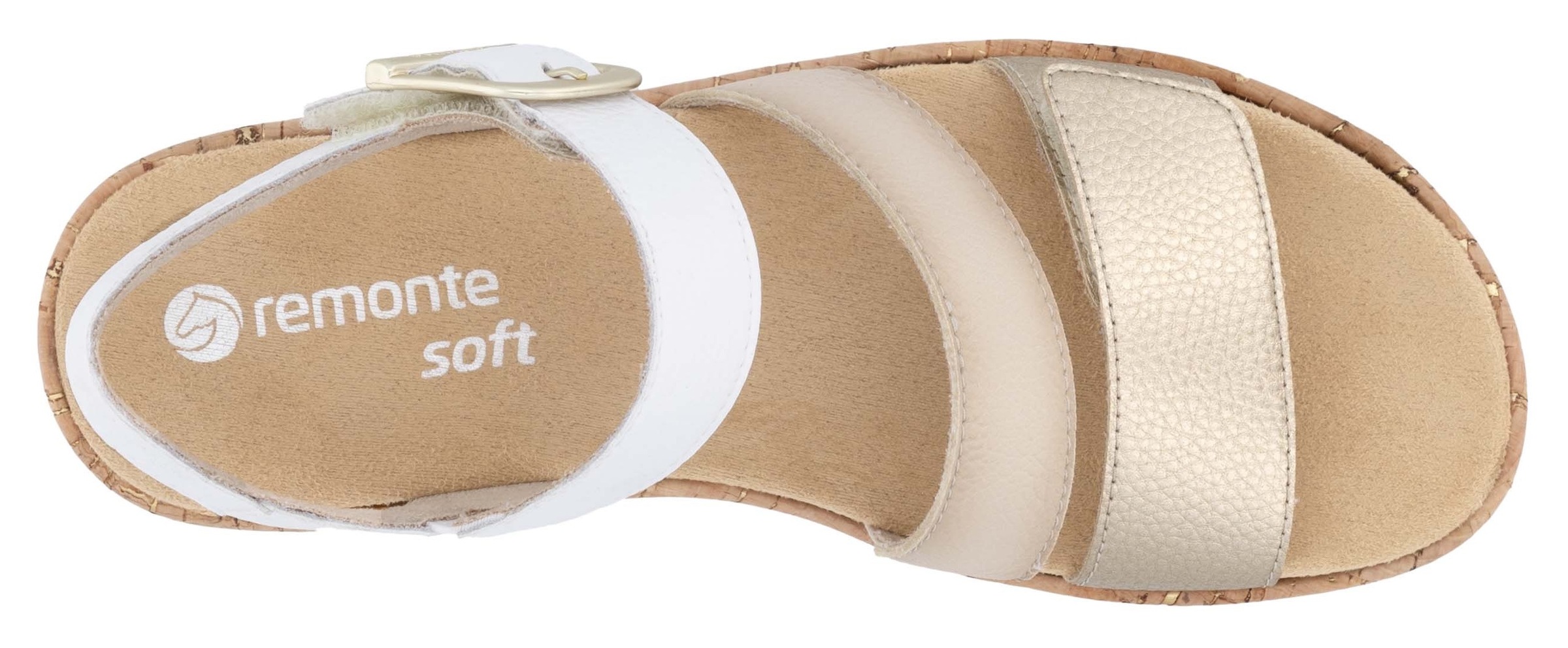 Remonte Keilsandalette, Riemchensandale, Sommerschuh, Bequemschuh mit Zierschnalle