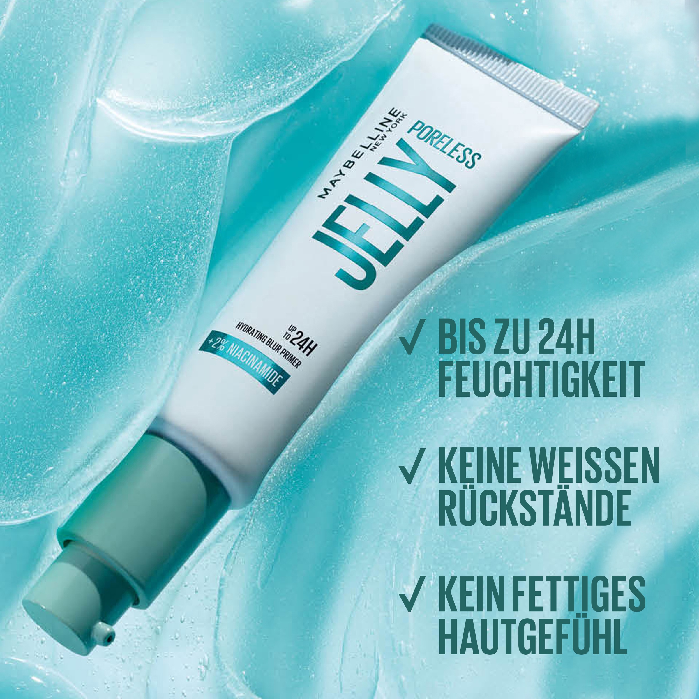 MAYBELLINE NEW YORK Primer »Maybelline New York Poreless Jelly Primer« Porenverkleinernd, spendet Feuchtigkeit, klebt und verklumpt nicht.