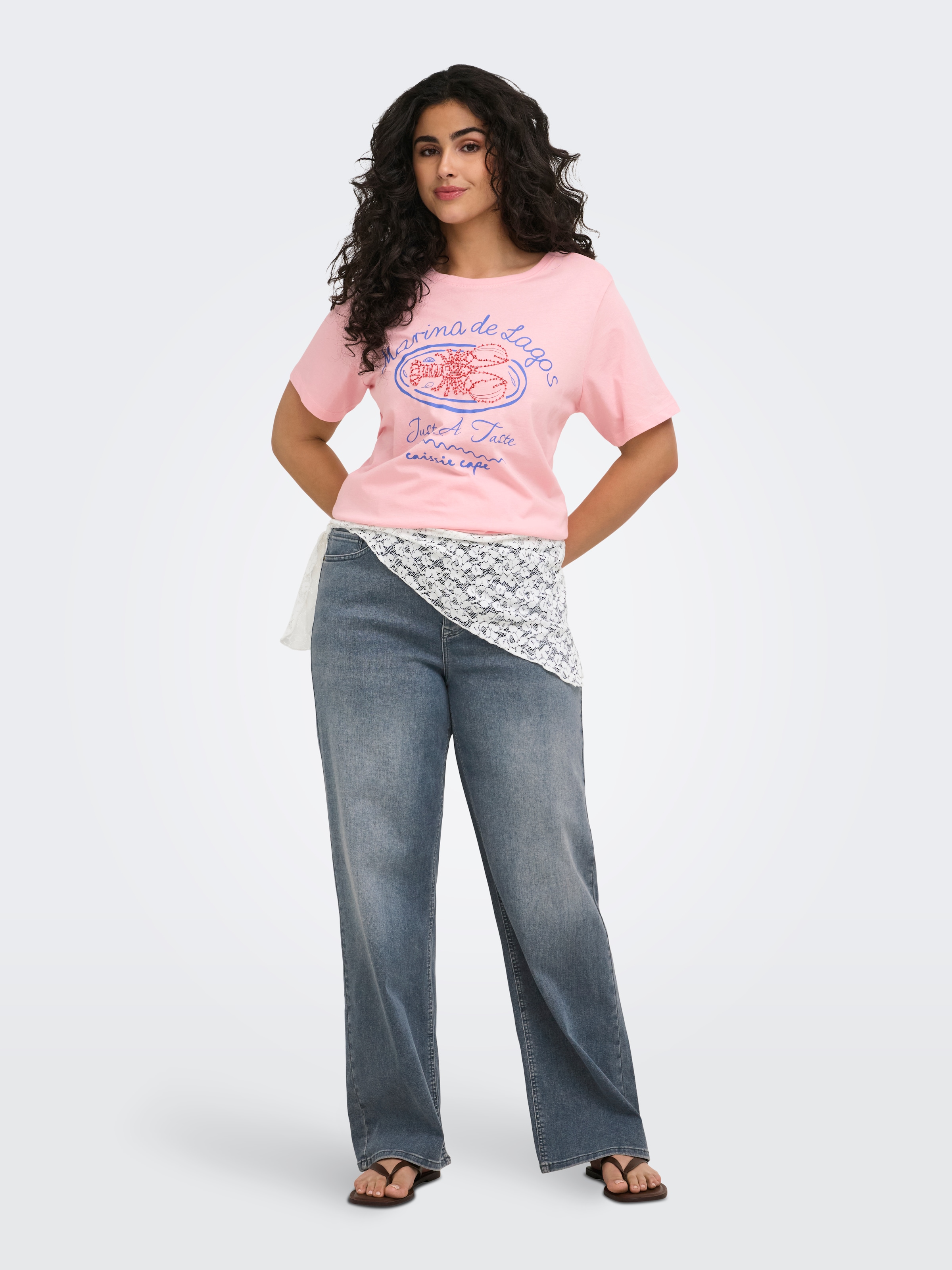 ONLY CARMAKOMA Kurzarmshirt »CARINES LIFE S/S O-NECK REG FIT TEE JRS«