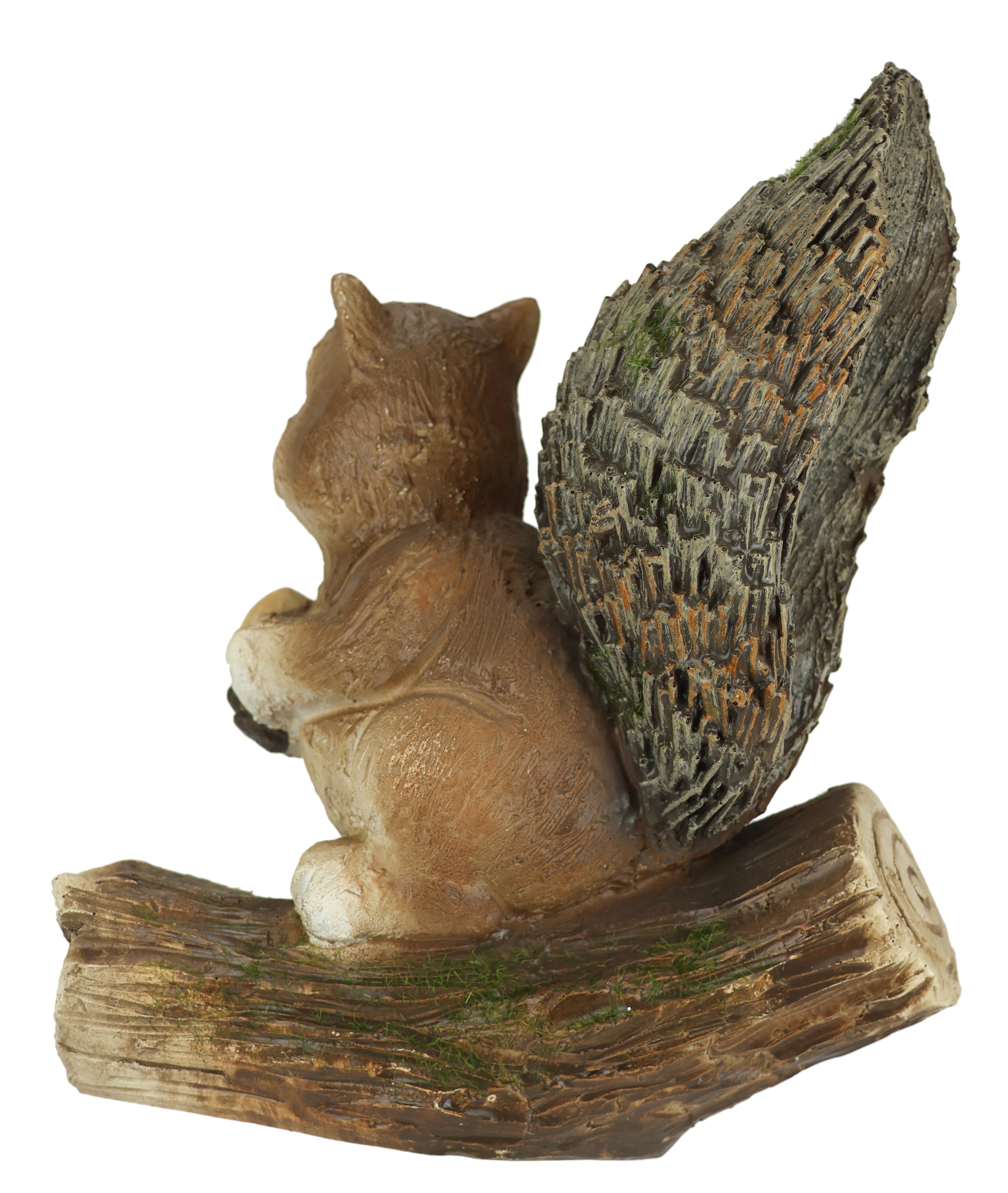 I.GE.A. Dekofigur »Eichhörnchen auf Baumstamm«, Tierfigur Gartendeko Herbstdeko Winterdeko Statue Tierfigur Skulptur