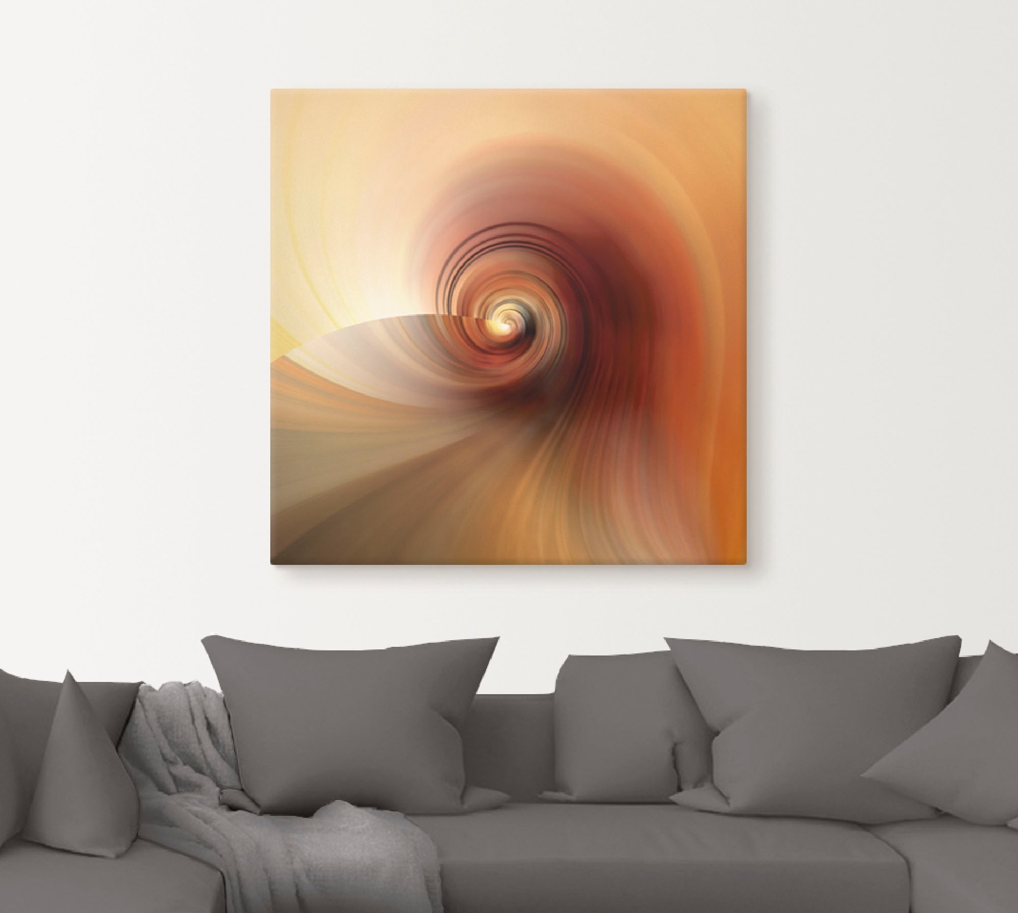 Artland Leinwandbild »Abstraktes in Creme«, Muster, (1 St.), auf Keilrahmen gespannt