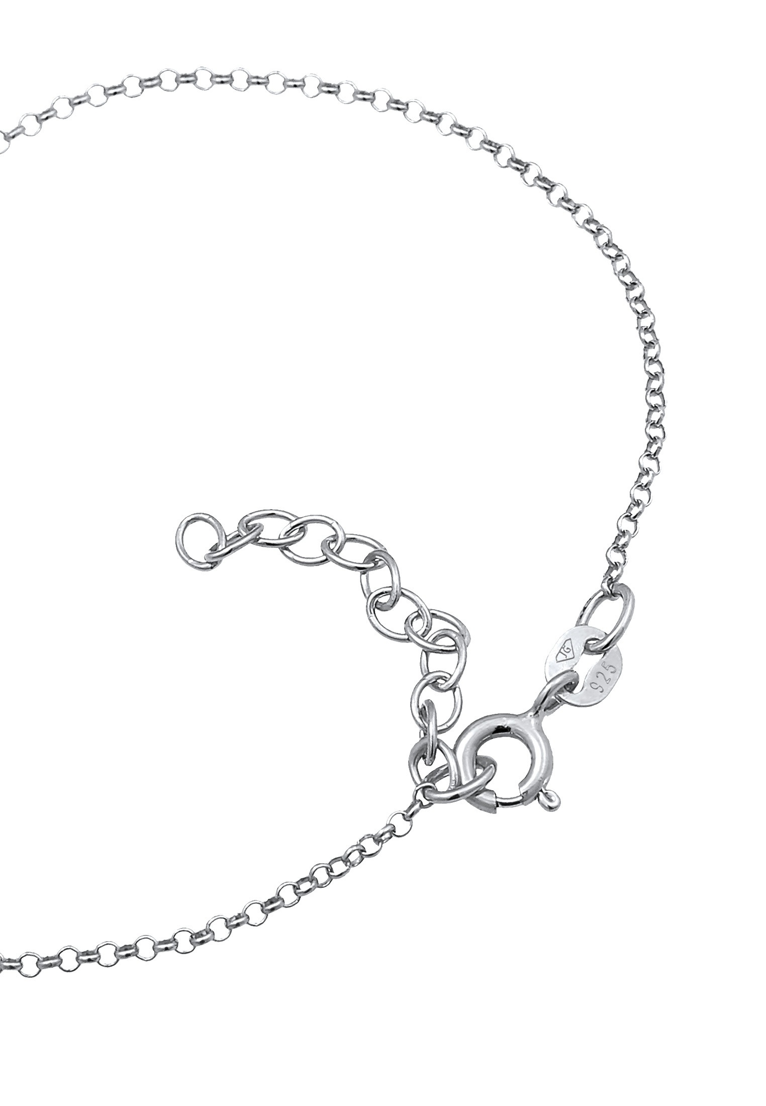 Elli Armkette »Armband Buchstaben Initialen Anhänger A 925 Silber«
