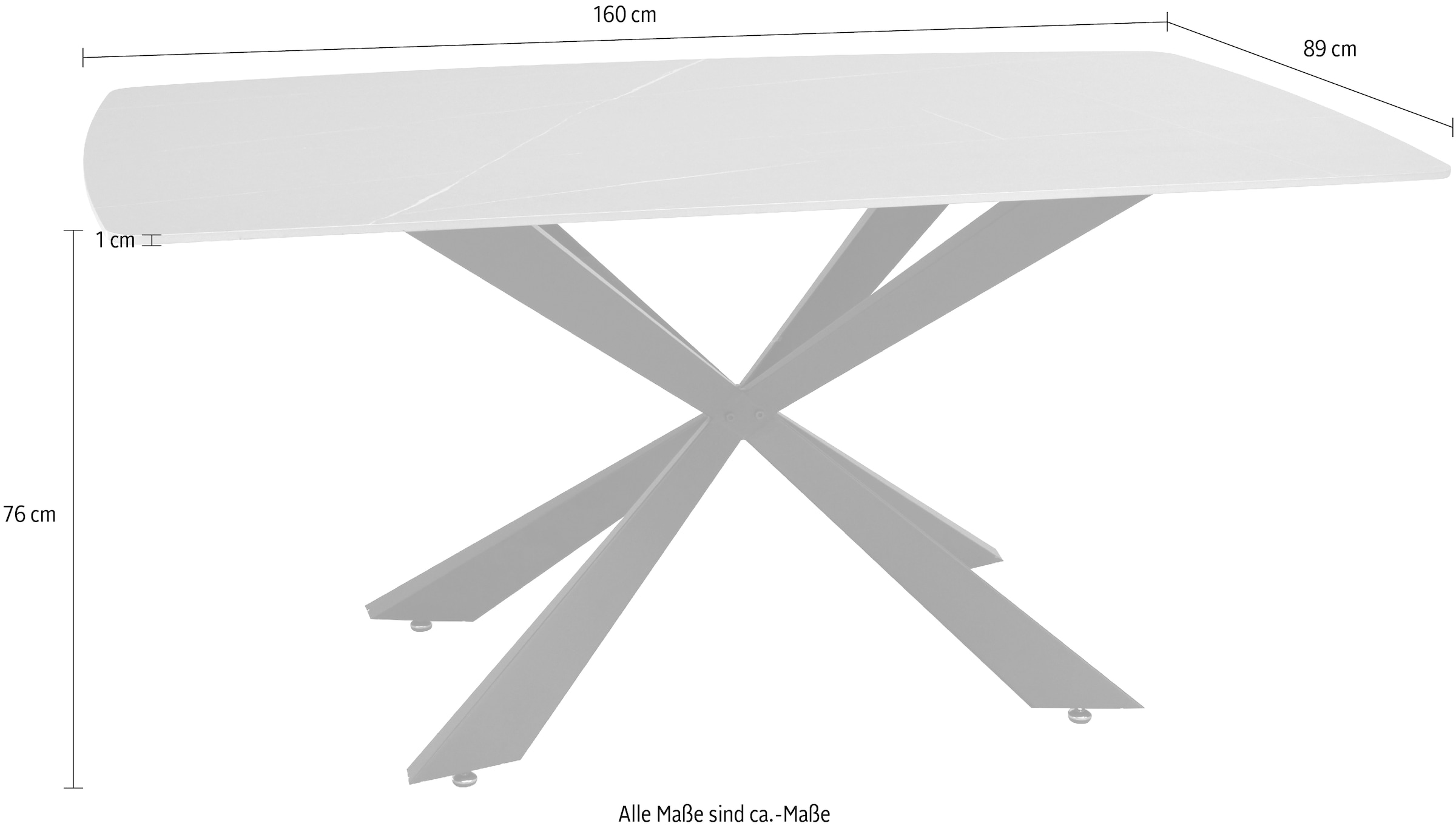 Paroli Esstisch Keramiktischplatte