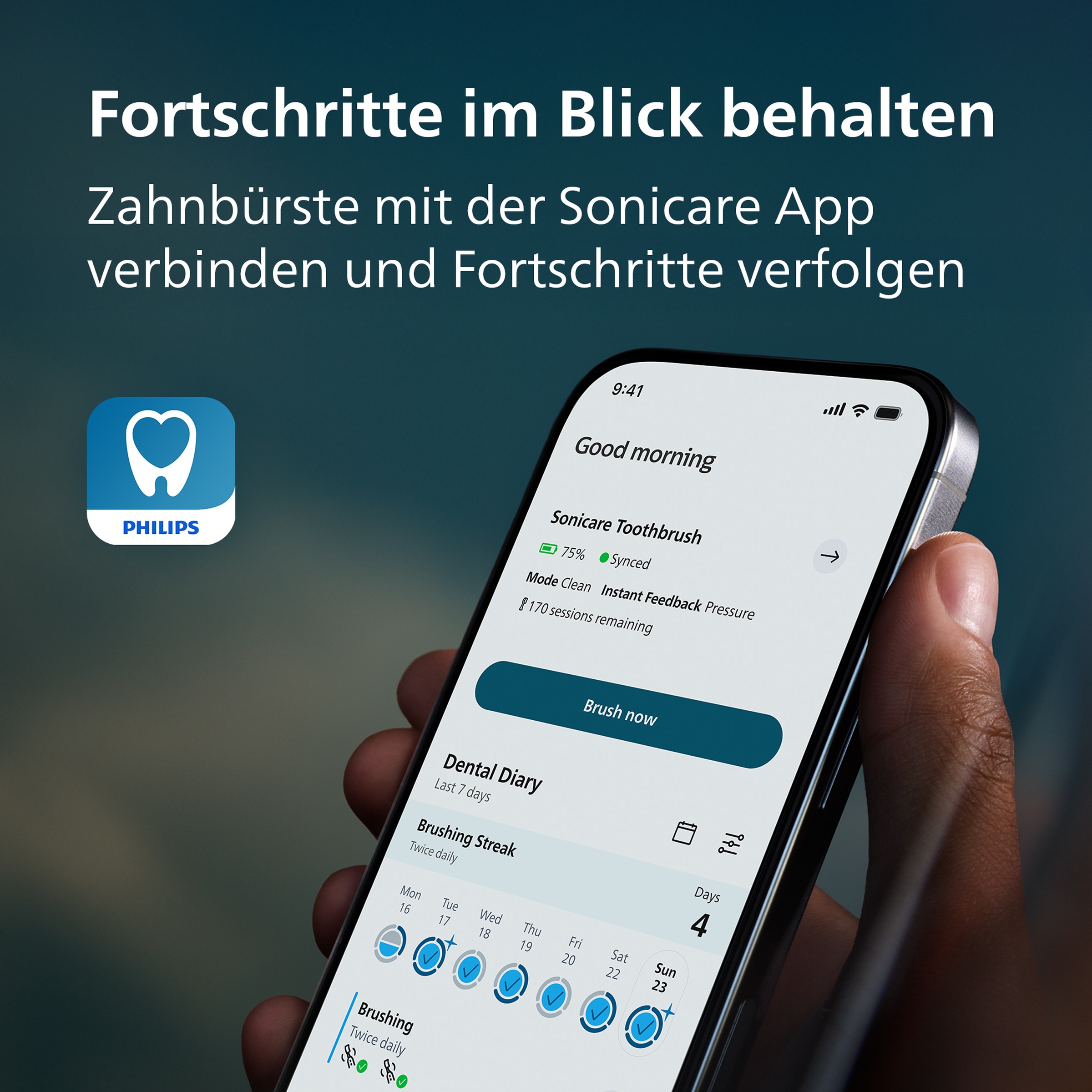 Philips Sonicare Elektrische Zahnbürste »DiamondClean 9000 HX9213« 1 Stk. Aufsteckbürsten mit Smart-Sensoren und 7 Putzprogrammen, inkl. Reiseladeetui