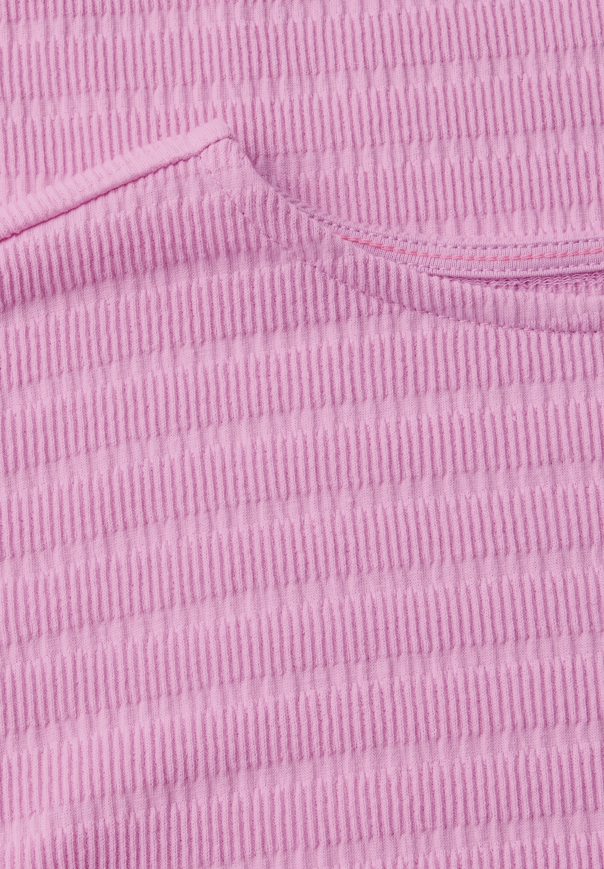 Cecil T-Shirt, in Smok-Optik und mit Knoten-Detail