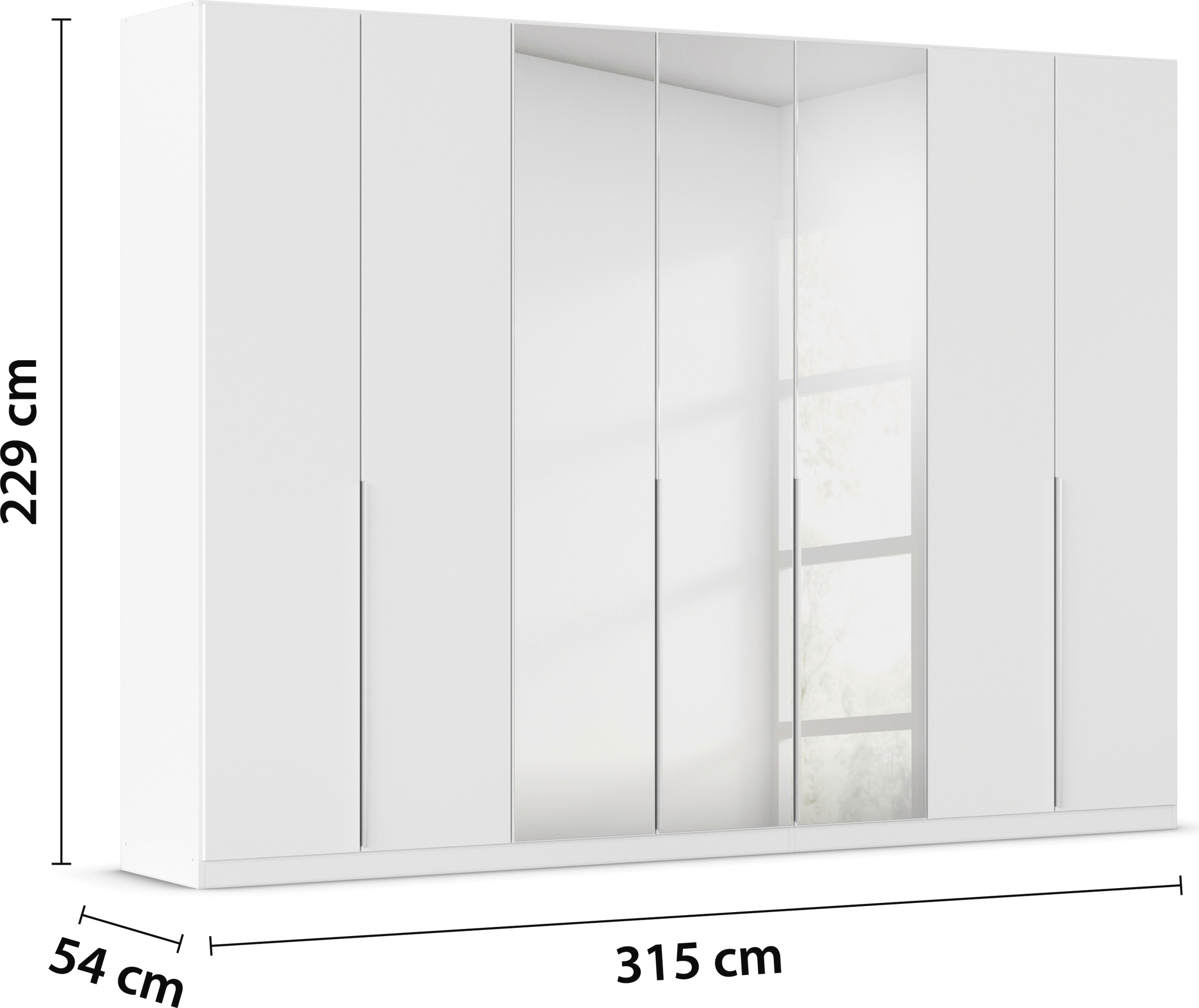 rauch Drehtürenschrank »Kleiderschrank Schrank Garderobe AGORDO mit Dekor- oder Hochglanzfront«, (in zwei Griff-Farben), durchdachte Innenausstattung, in 6 Breiten und 2 Höhen MADE IN GERMANY