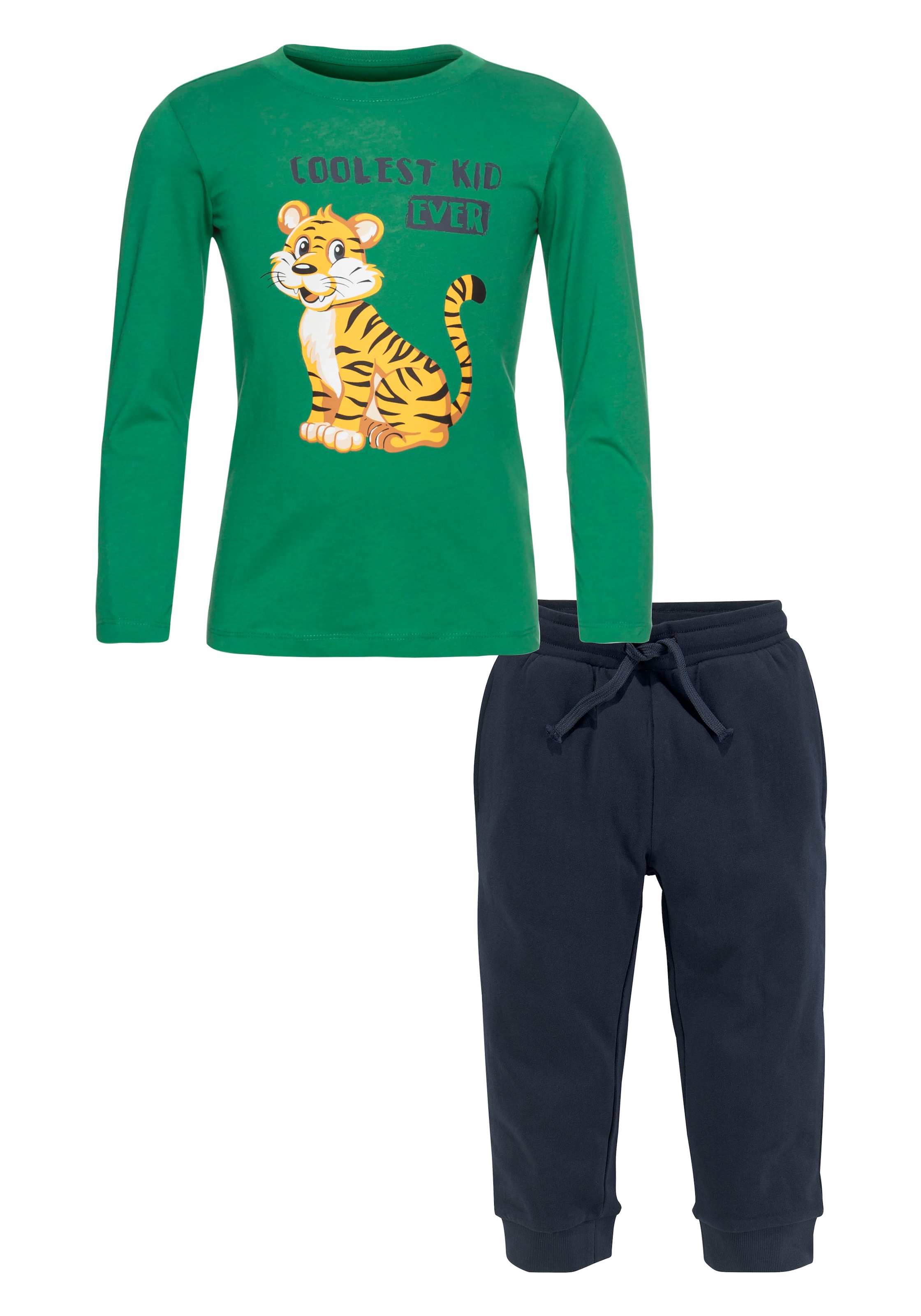 KIDSWORLD Shirt & Hose »2tlg. Set: Langarm-Shirt und Hose«, TIGER - Print