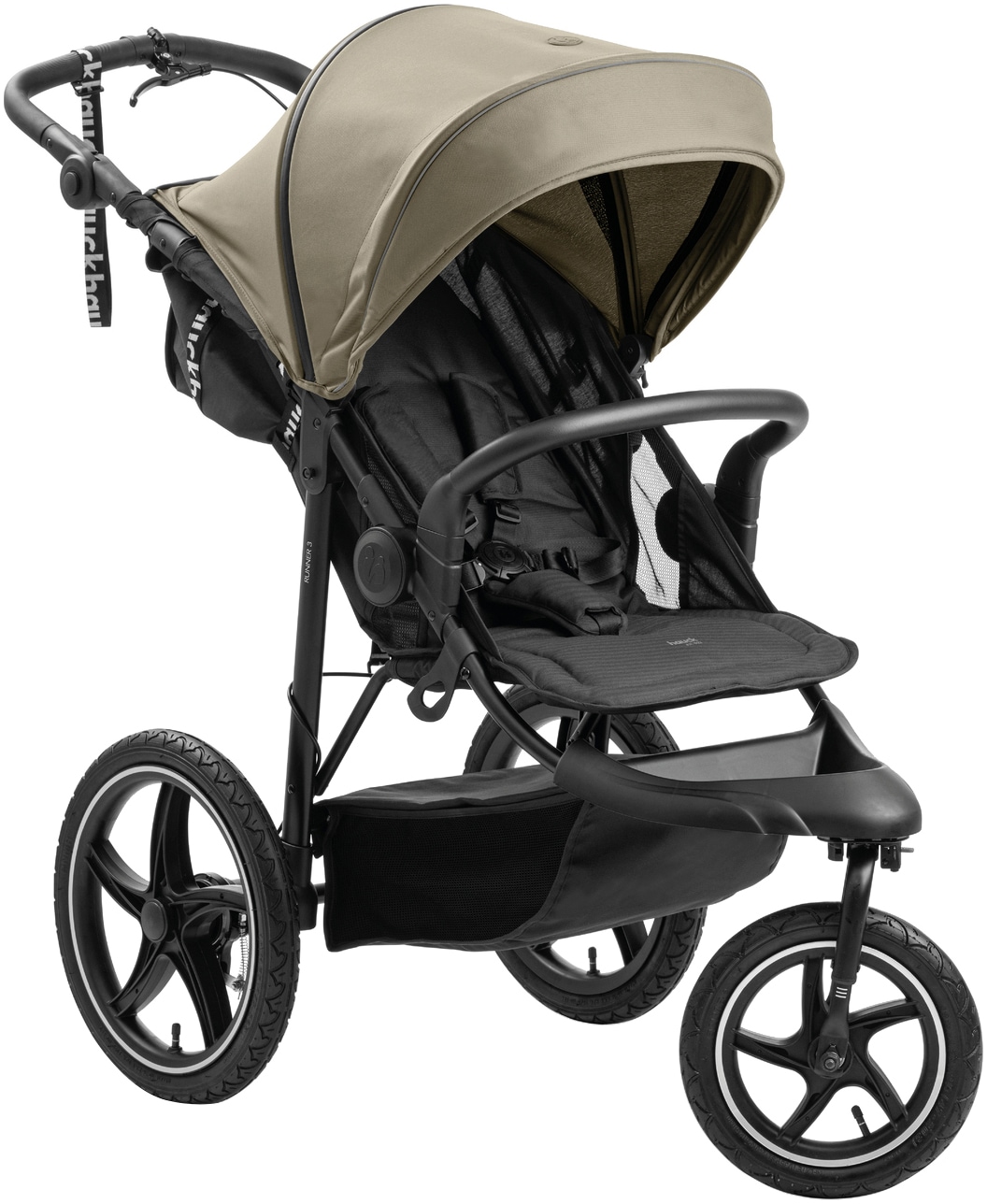 Dreirad-Kinderwagen »Runner 3, olive«, 22 kg, mit XXL-Lufträdern und Handbremse; bis...