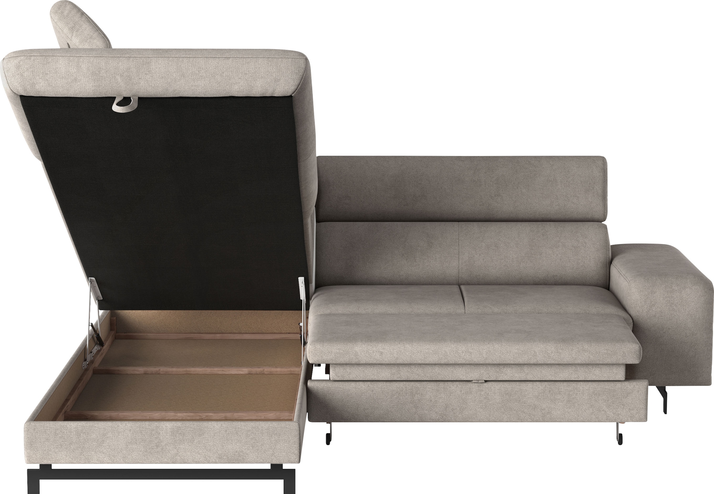 COTTA Ecksofa »Emma L-Form«, mit Kopfteilverstellung, wahlweise mit Bettfunktion & Bettkasten